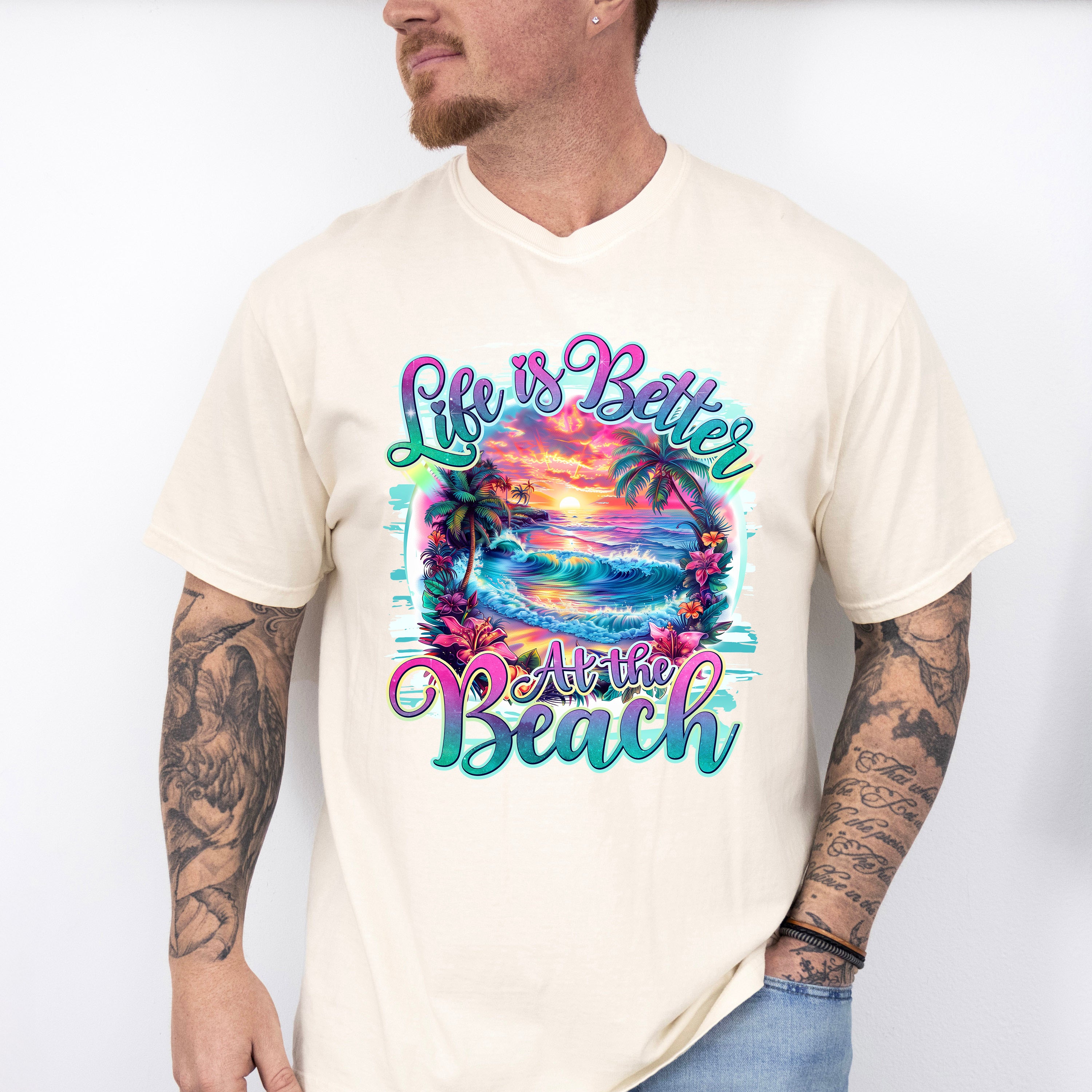 Life is Better At The Beach - Summer Theme Unisex Crewneck T-Shirt Sweatshirt Hoodie