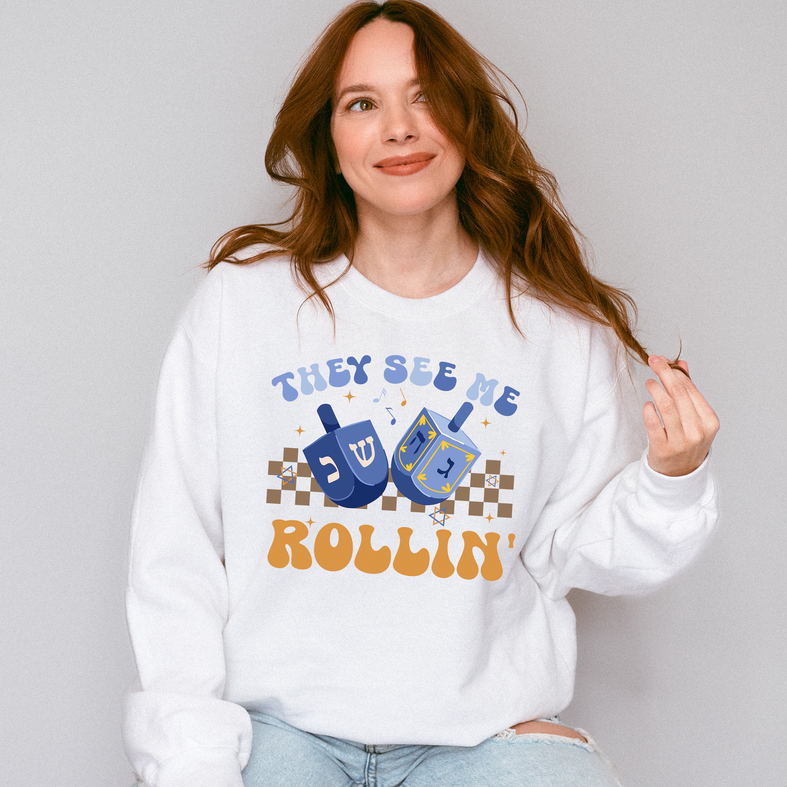 They See Me Rollin' - Hanukkah Unisex Crewneck T-Shirt Sweatshirt Hoodie