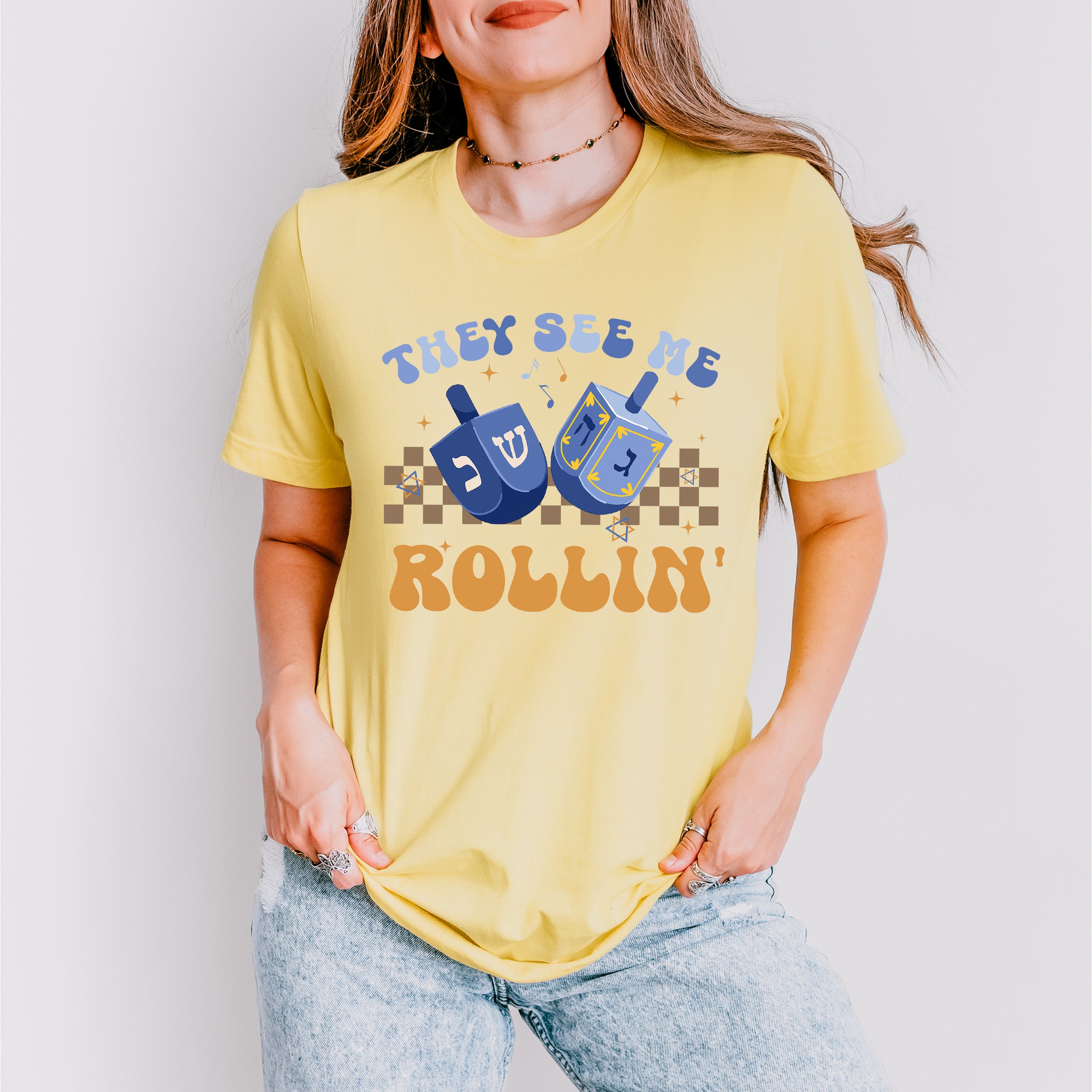 They See Me Rollin' - Hanukkah Unisex Crewneck T-Shirt Sweatshirt Hoodie
