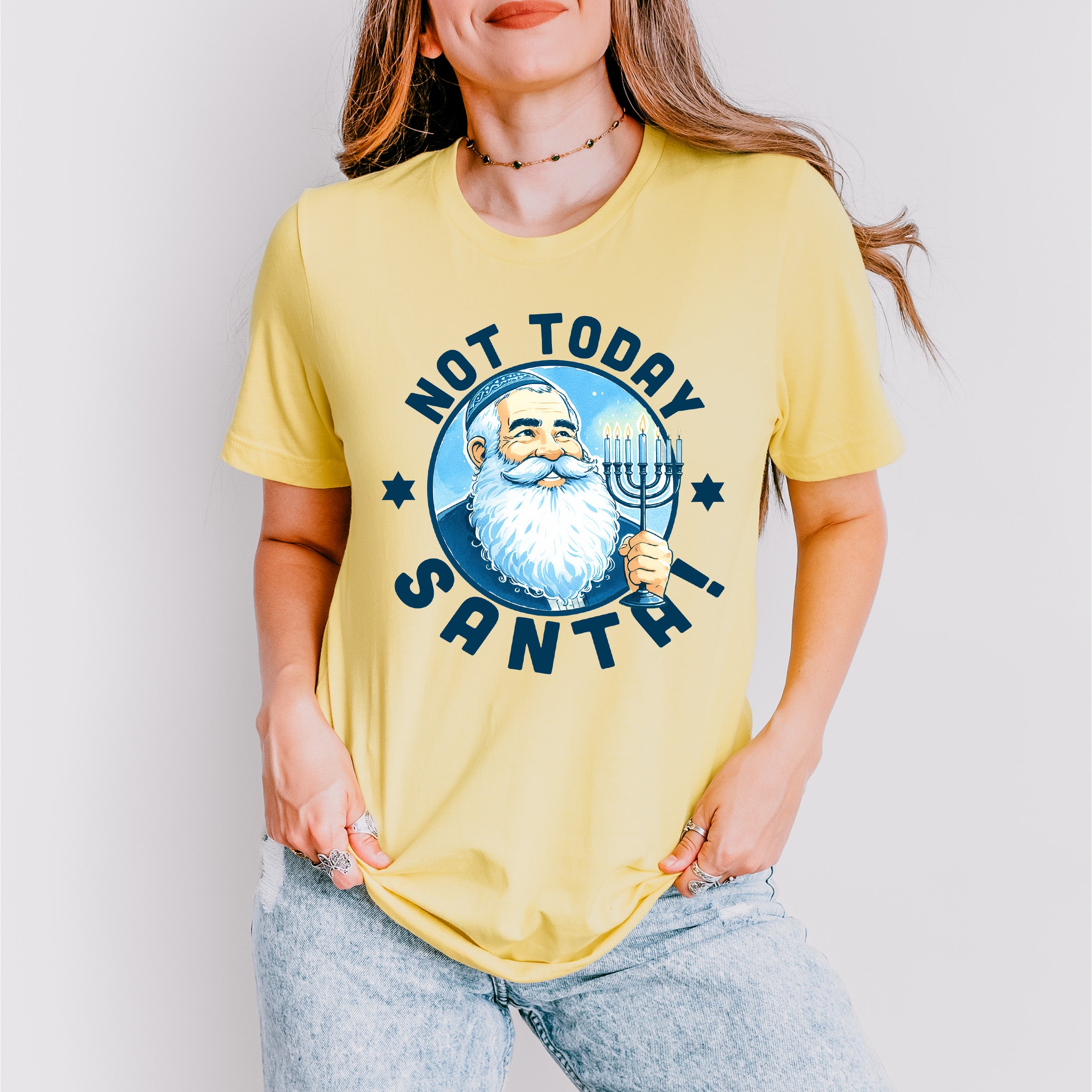 Not Today Santa - Hanukkah Unisex Crewneck T-Shirt Sweatshirt Hoodie