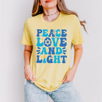 Peace Love And Light - Hanukkah Unisex Crewneck T-Shirt Sweatshirt Hoodie