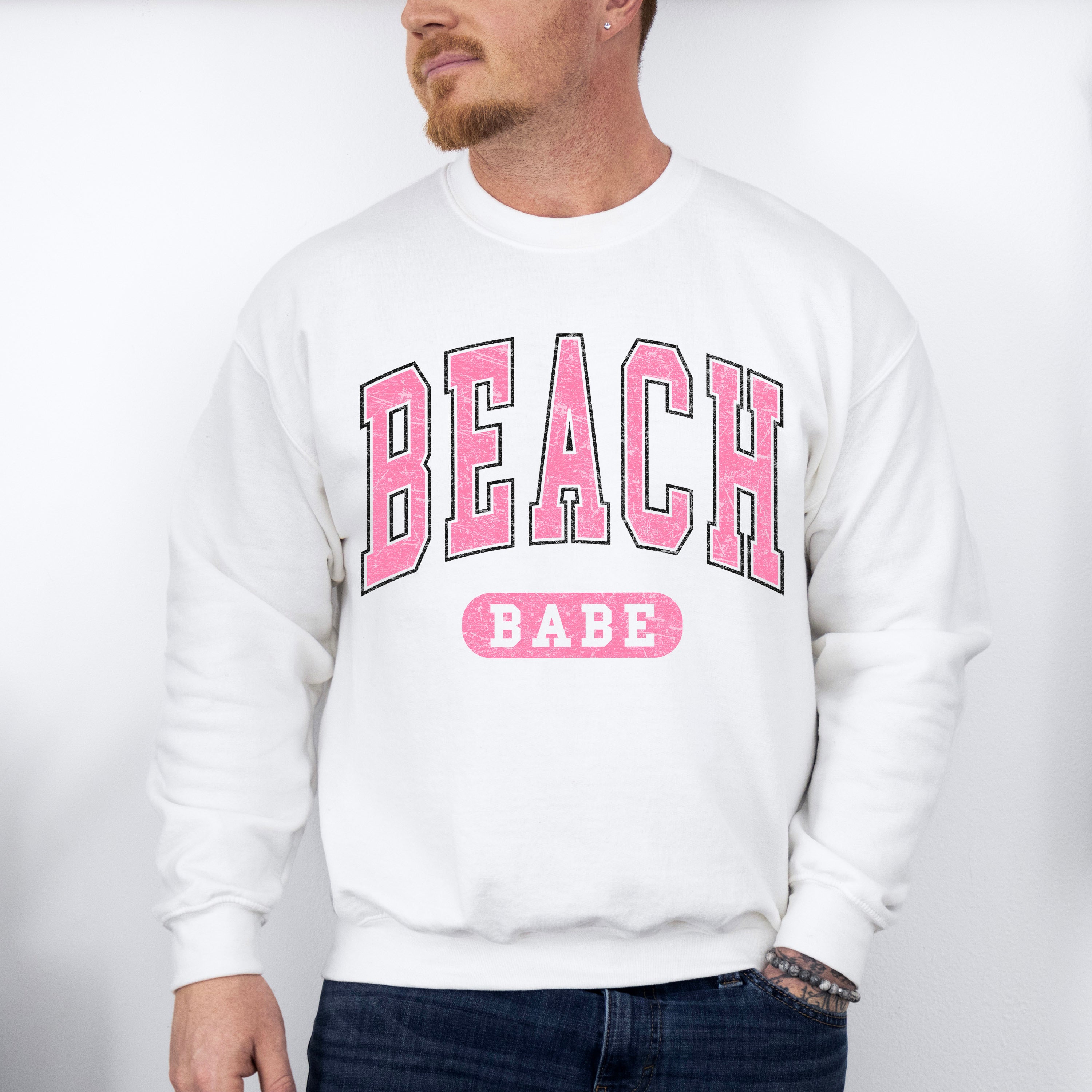 Beach Babe Design - Summer Theme Unisex Crewneck T-Shirt Sweatshirt Hoodie