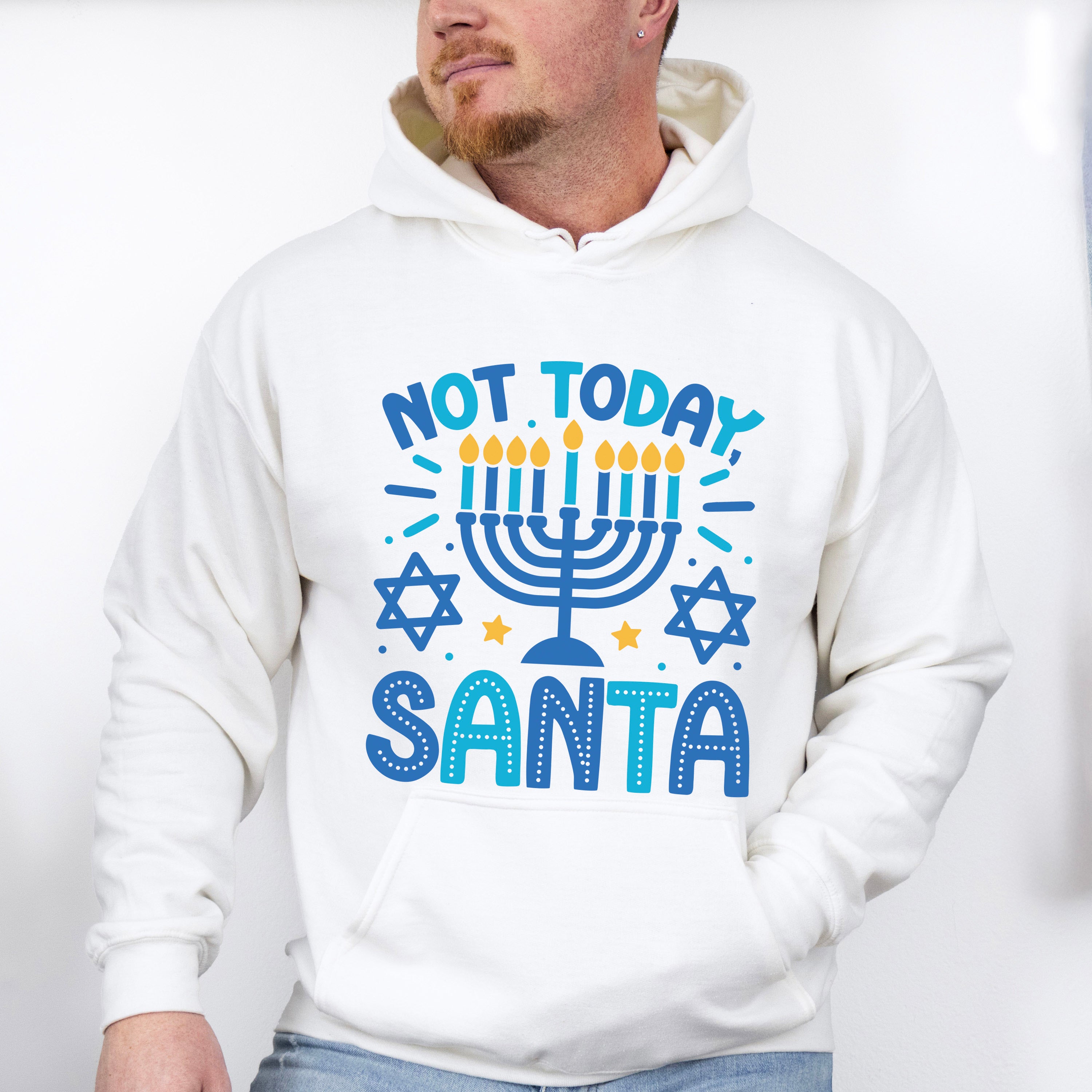 Not Today Santa Candlestick - Hanukkah Unisex Crewneck T-Shirt Sweatshirt Hoodie