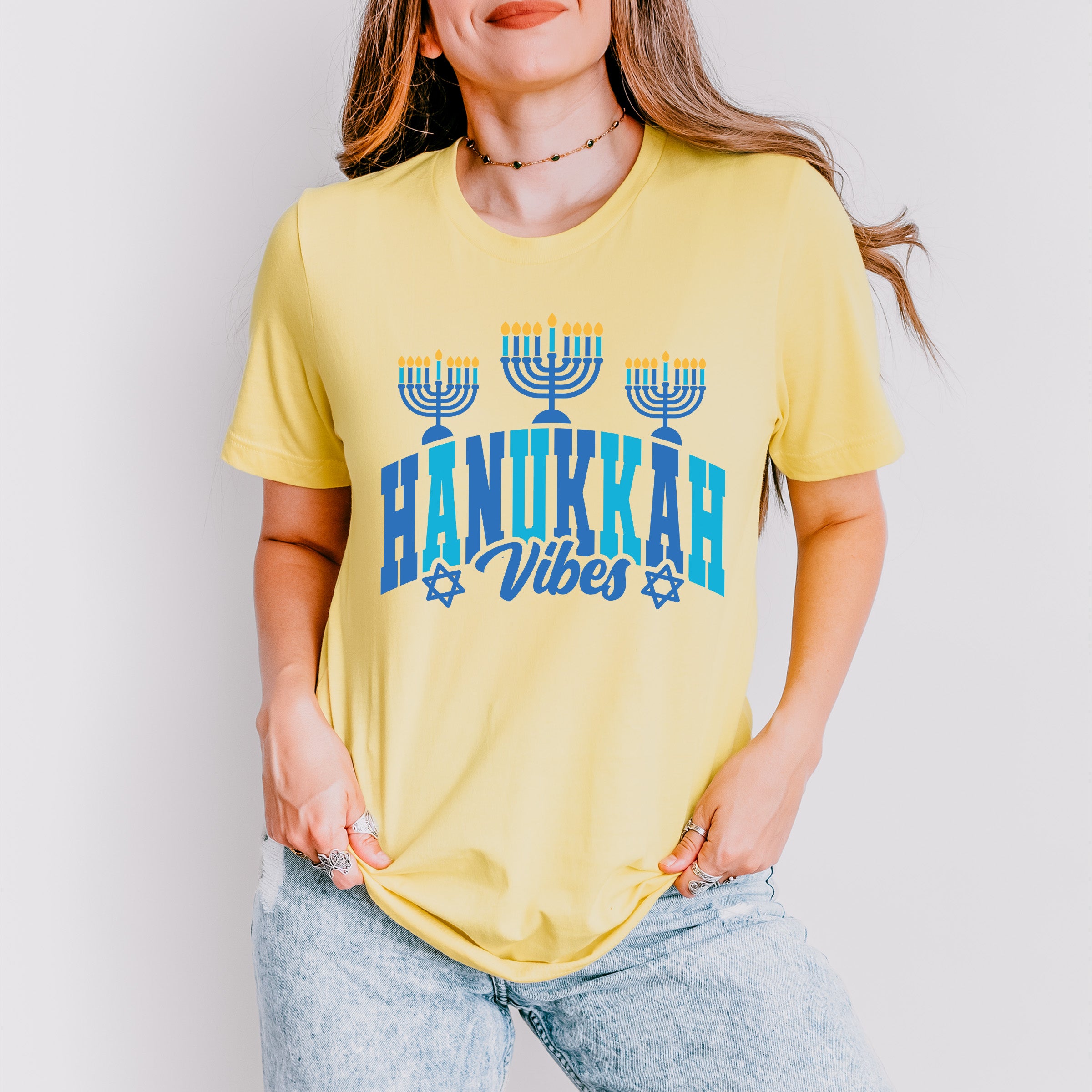 Hanukkah Vibes Candlestick - Hanukkah Unisex Crewneck T-Shirt Sweatshirt Hoodie