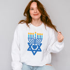 Candles Star Heart - Hanukkah Unisex Crewneck T-Shirt Sweatshirt Hoodie