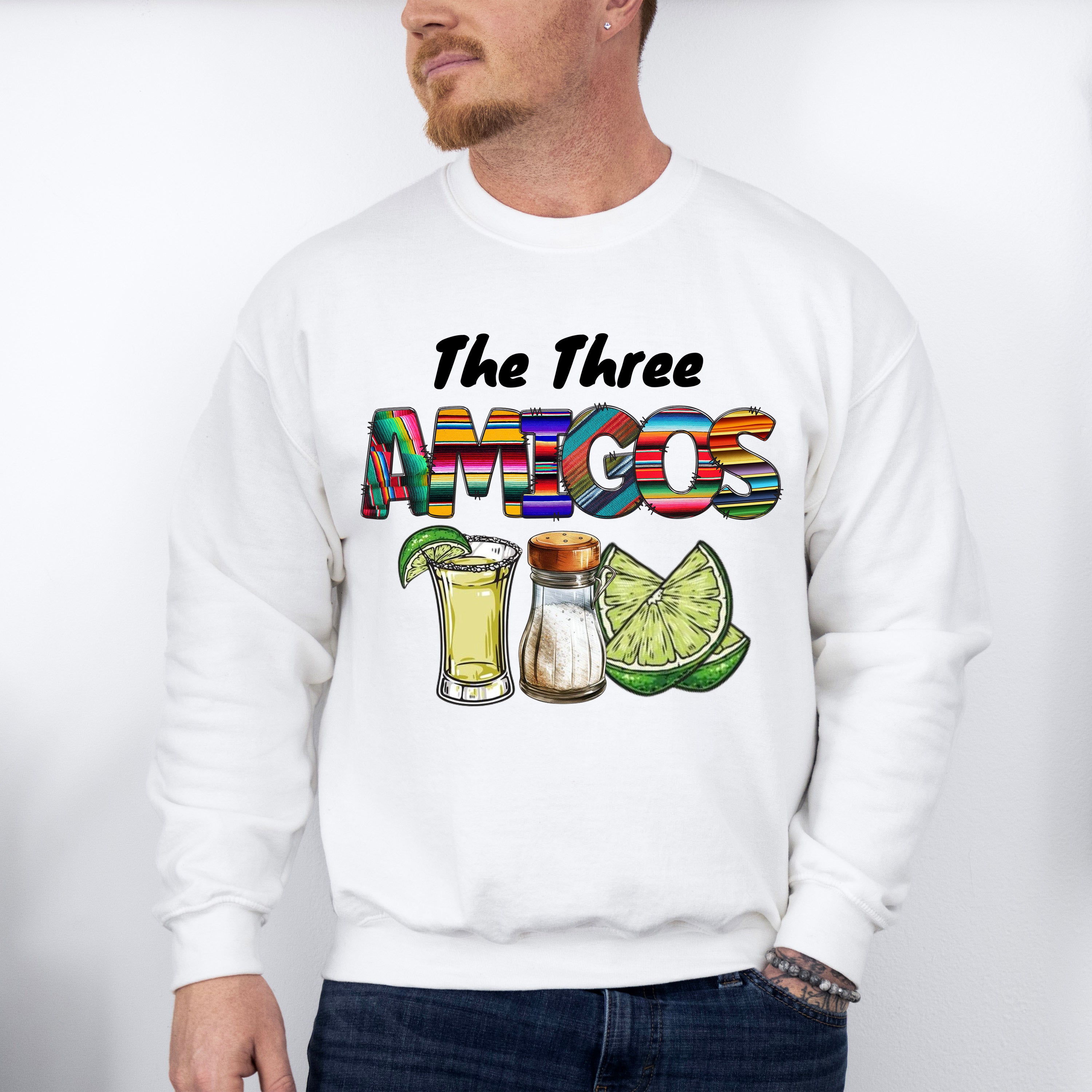 The Three Amigos Tequila Salt Lime - Cinco De Mayo Unisex Crewneck T-Shirt Sweatshirt Hoodie