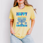 Happy Hanukkah Stars - Hanukkah Unisex Crewneck T-Shirt Sweatshirt Hoodie
