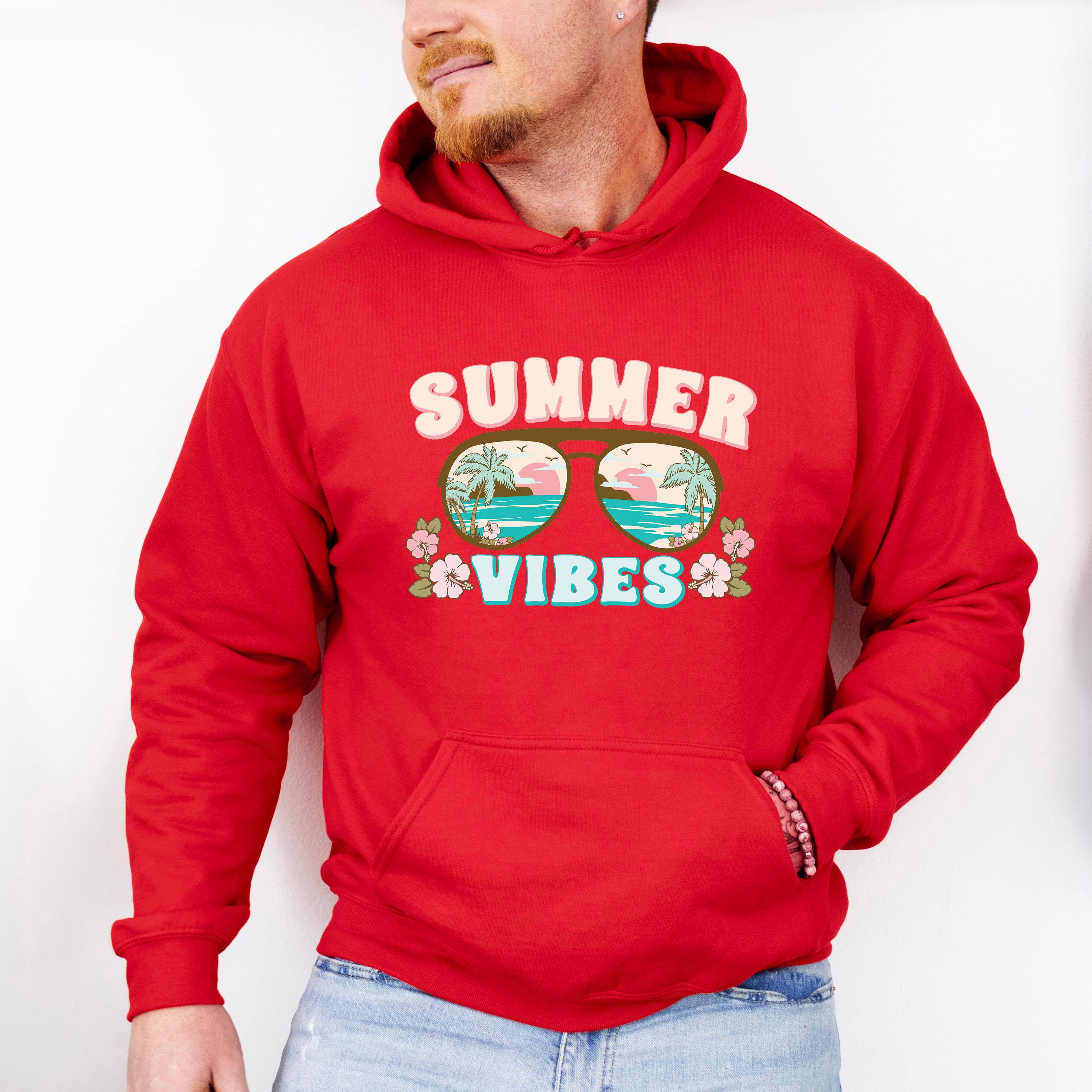 Summer Vibes Design - Summer Theme Unisex Crewneck T-Shirt Sweatshirt Hoodie