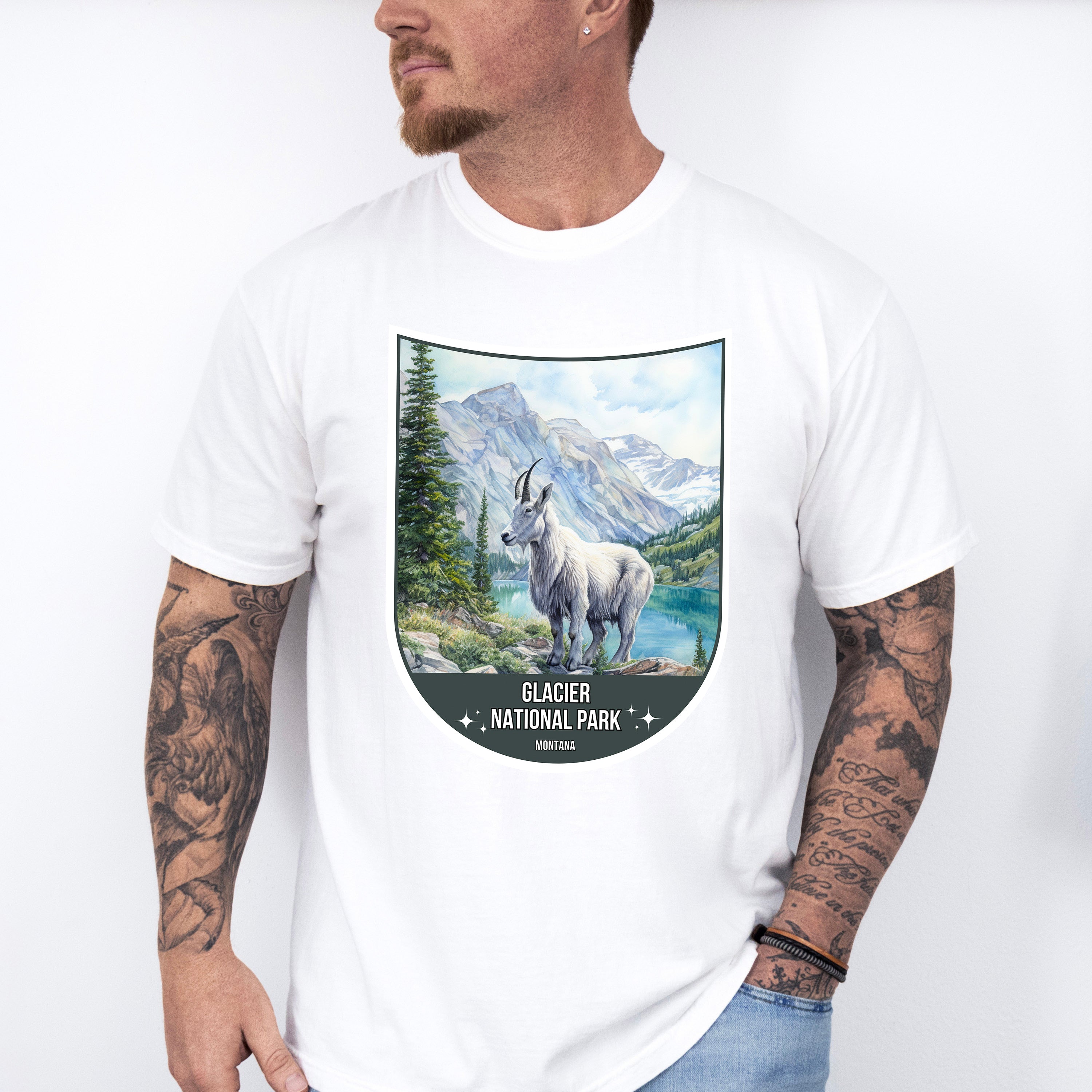 Glacier National Park Montana - National Parks Unisex Crewneck T-Shirt Sweatshirt Hoodie