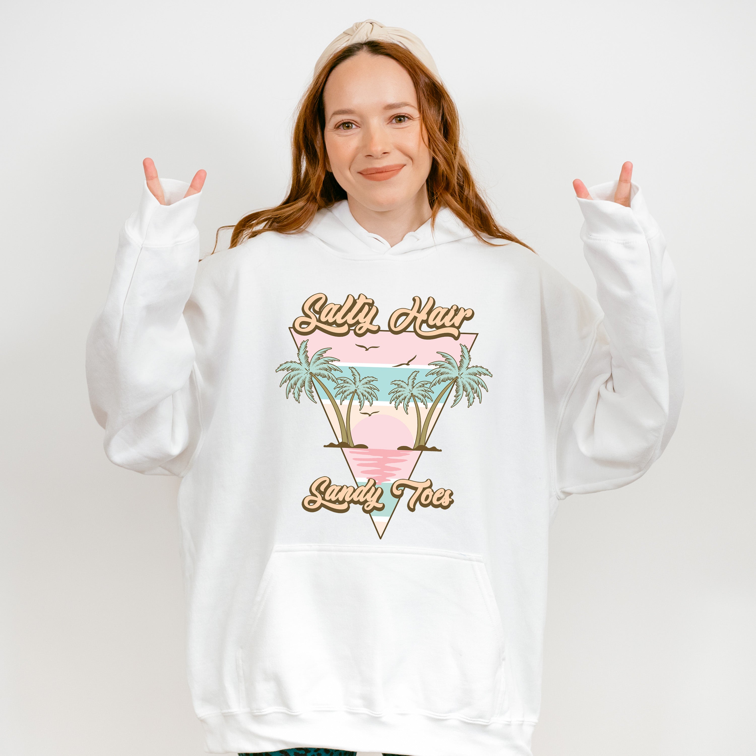 Salty Hair Sandy Toes Design - Summer Theme Unisex Crewneck T-Shirt Sweatshirt Hoodie