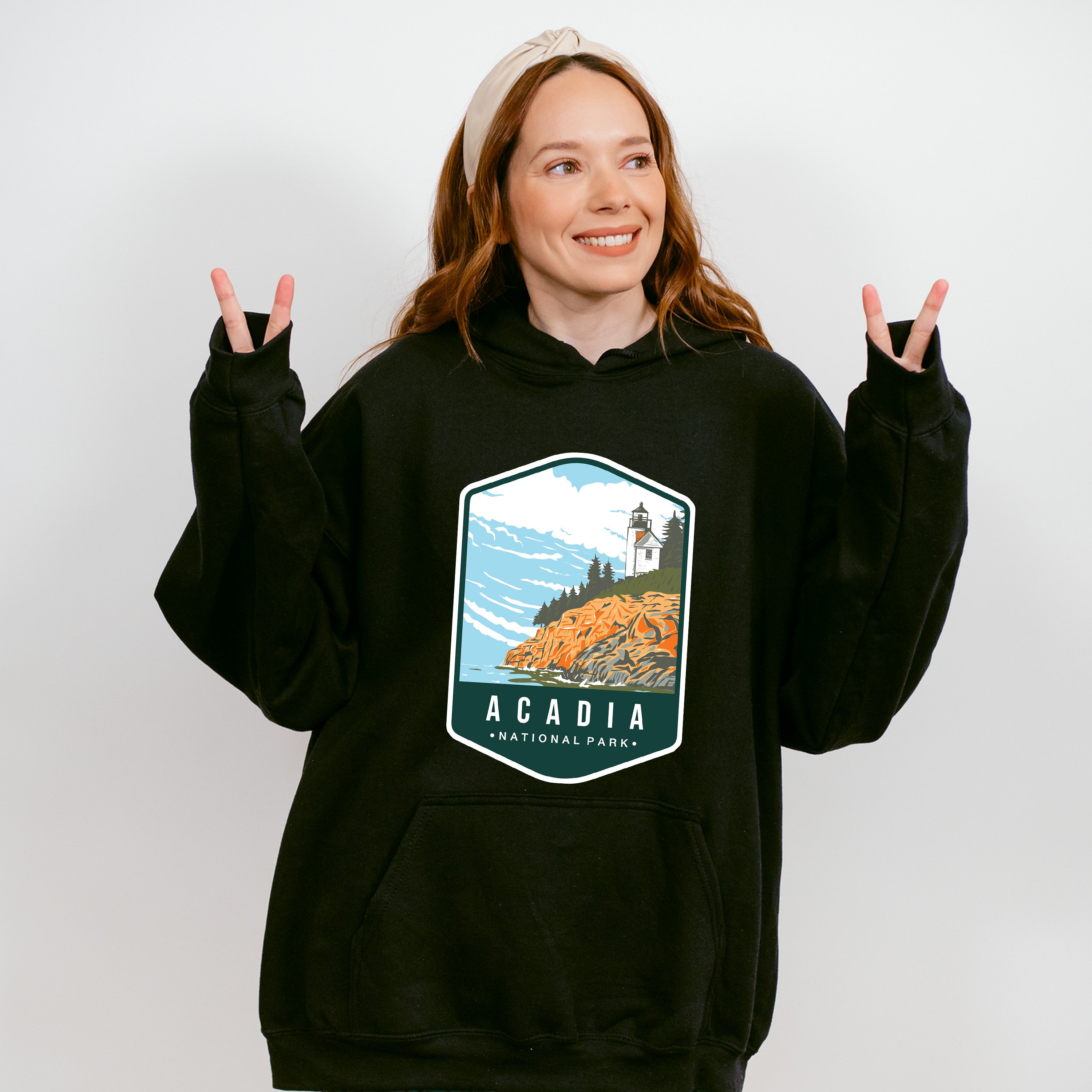 Acadia National Park Colorful Design - National Parks Unisex Crewneck T-Shirt Sweatshirt Hoodie
