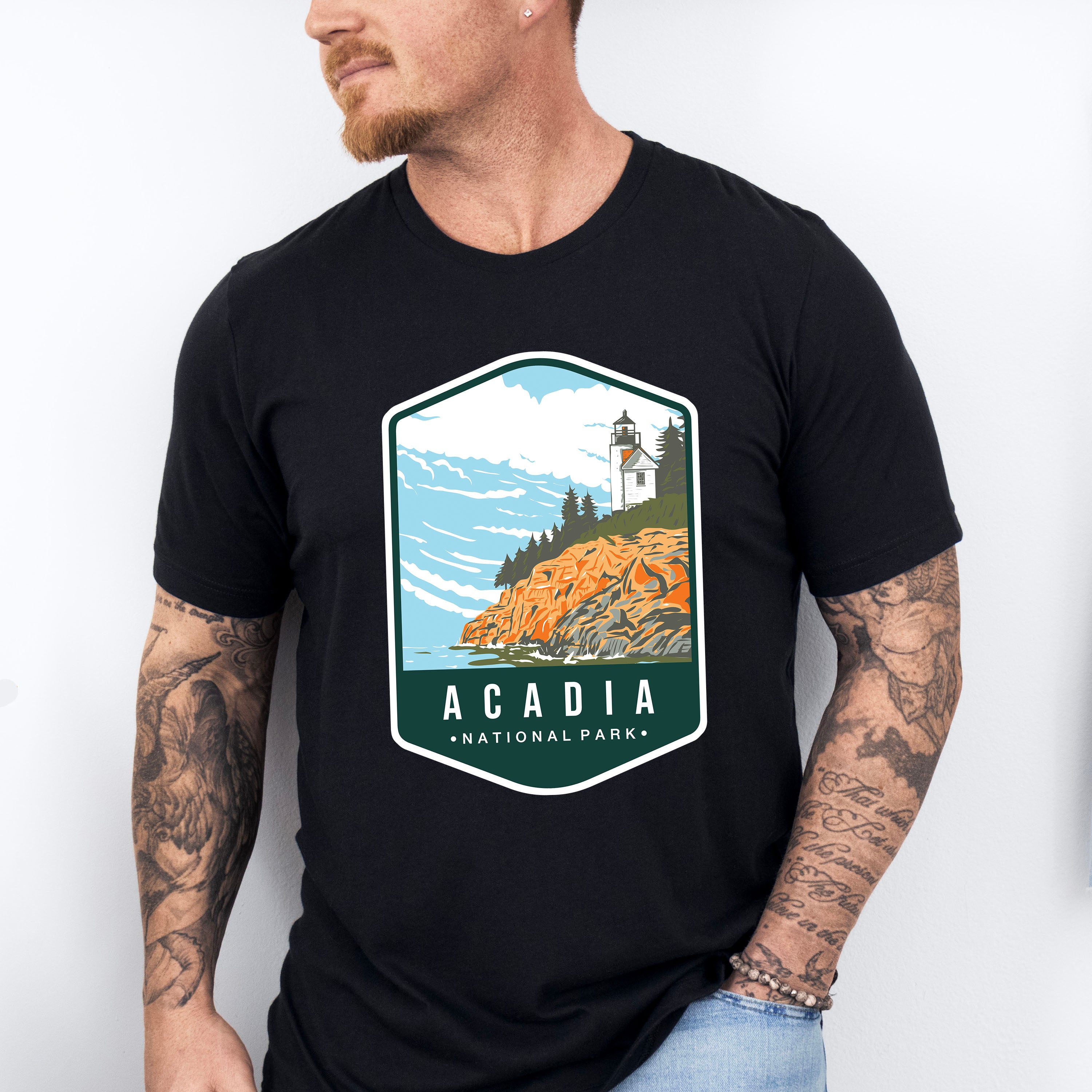 Acadia National Park Colorful Design - National Parks Unisex Crewneck T-Shirt Sweatshirt Hoodie
