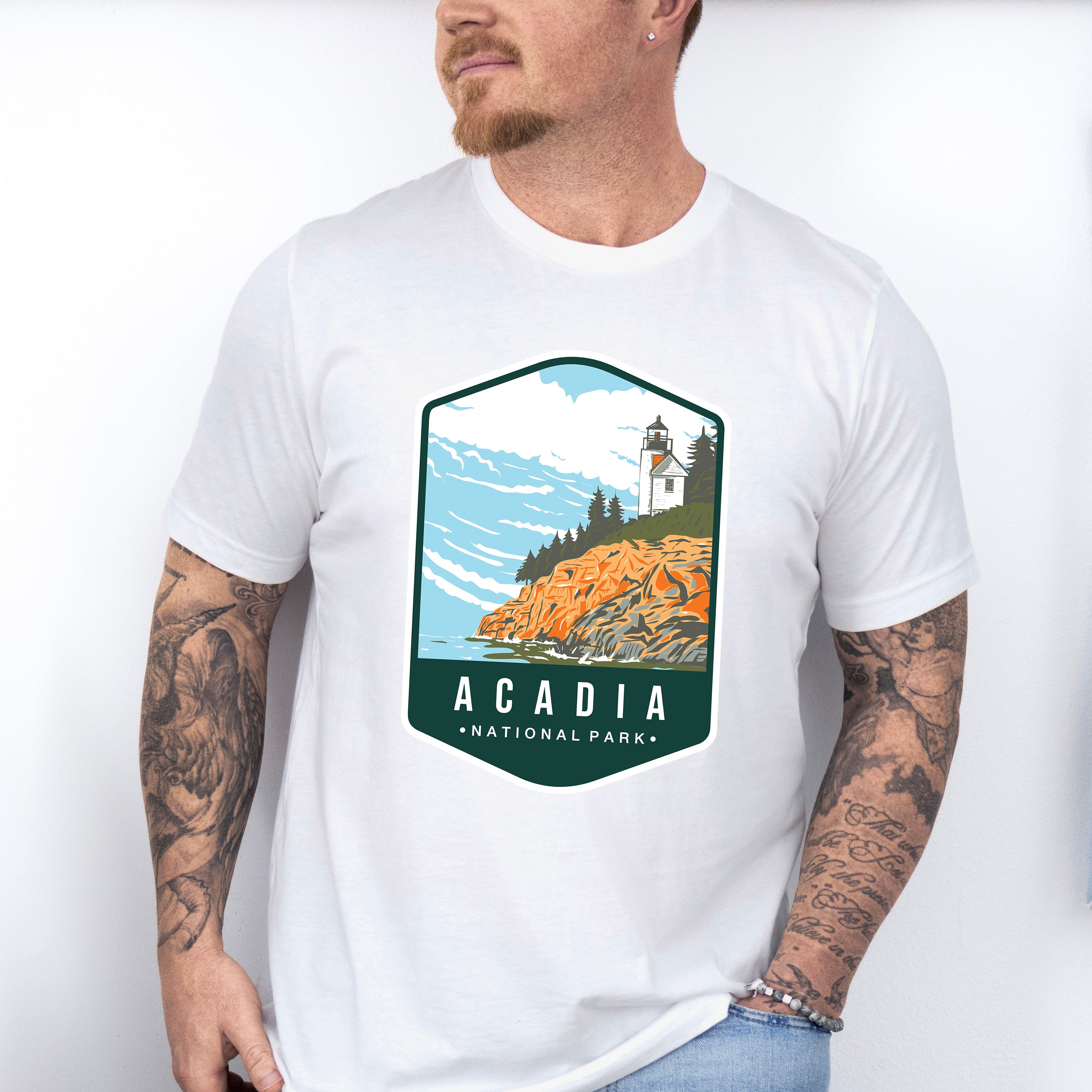 Acadia National Park Colorful Design - National Parks Unisex Crewneck T-Shirt Sweatshirt Hoodie
