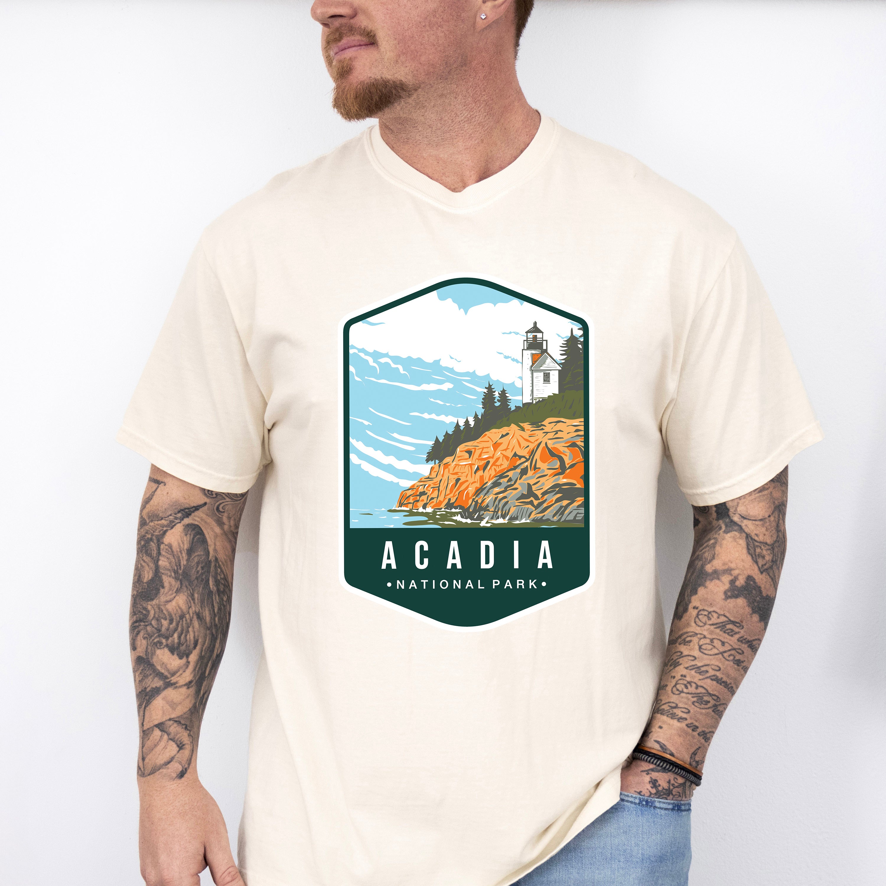 Acadia National Park Colorful Design - National Parks Unisex Crewneck T-Shirt Sweatshirt Hoodie