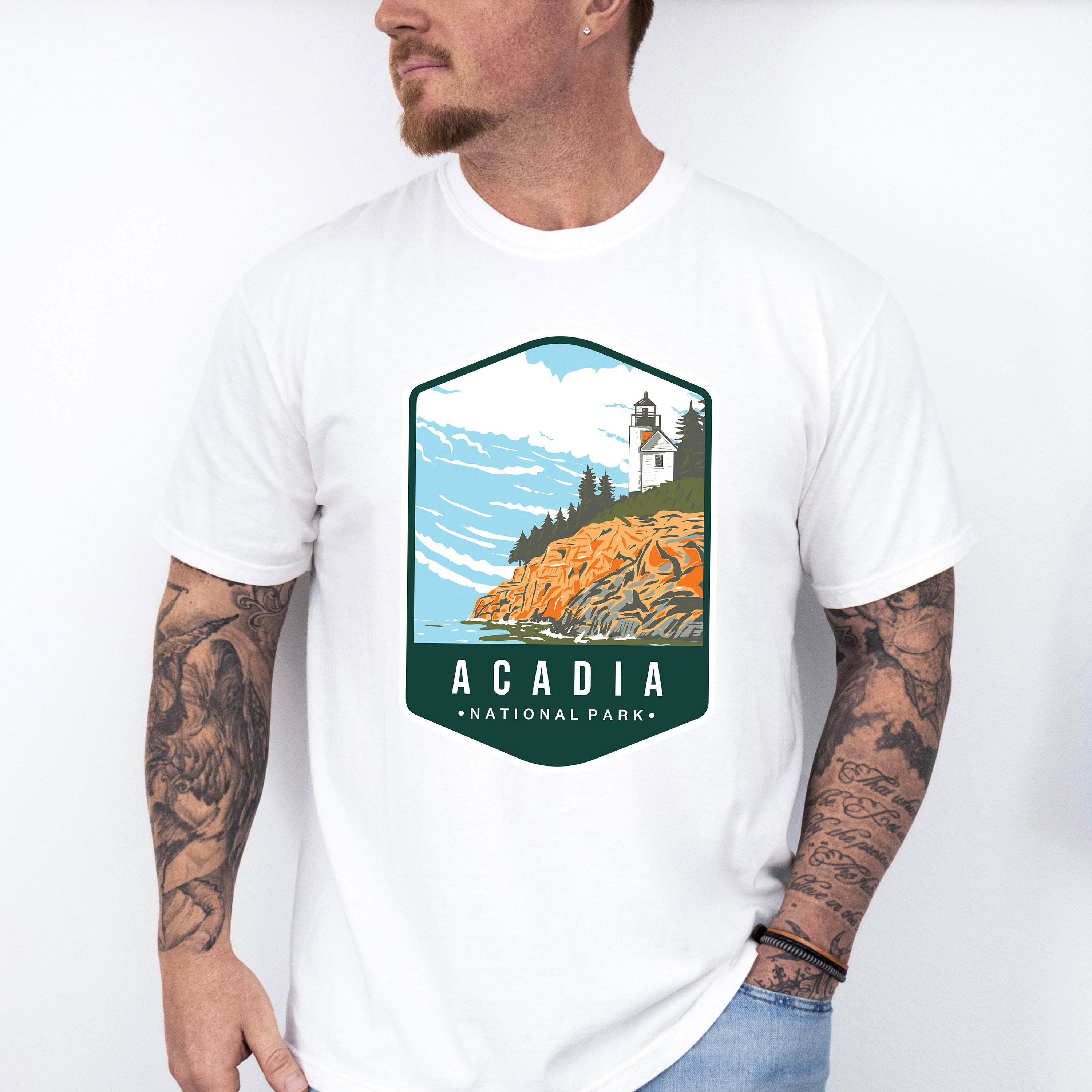 Acadia National Park Colorful Design - National Parks Unisex Crewneck T-Shirt Sweatshirt Hoodie