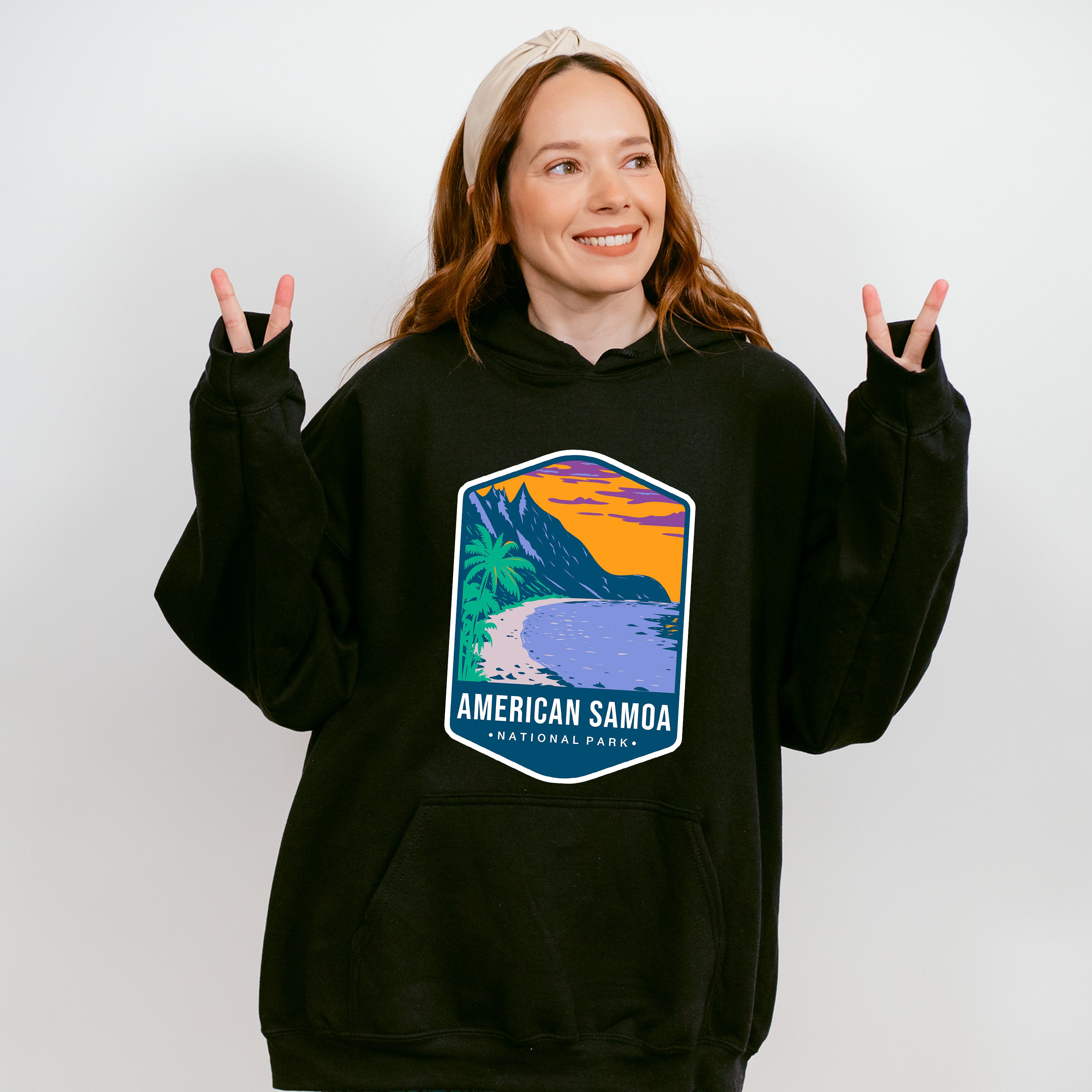 American Samoa National Park Colorful Design - National Parks Unisex Crewneck T-Shirt Sweatshirt Hoodie