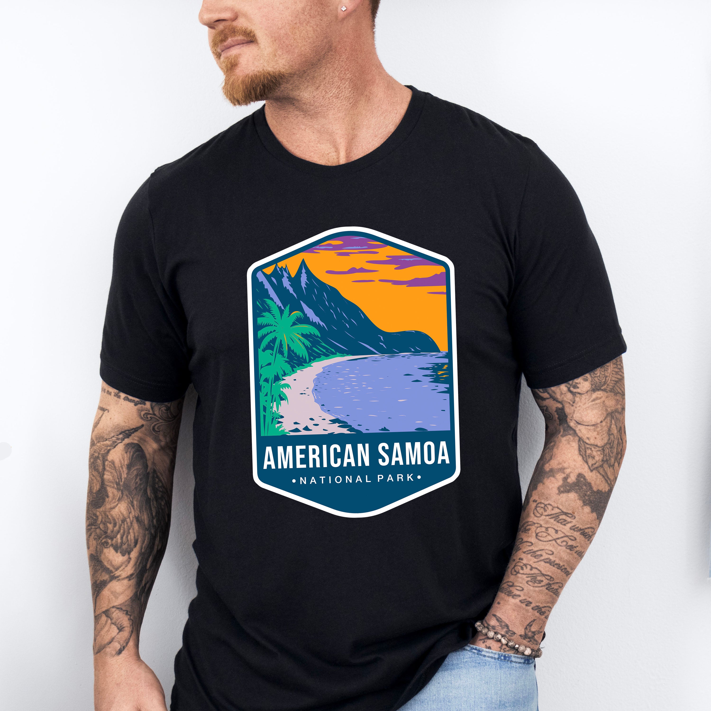 American Samoa National Park Colorful Design - National Parks Unisex Crewneck T-Shirt Sweatshirt Hoodie