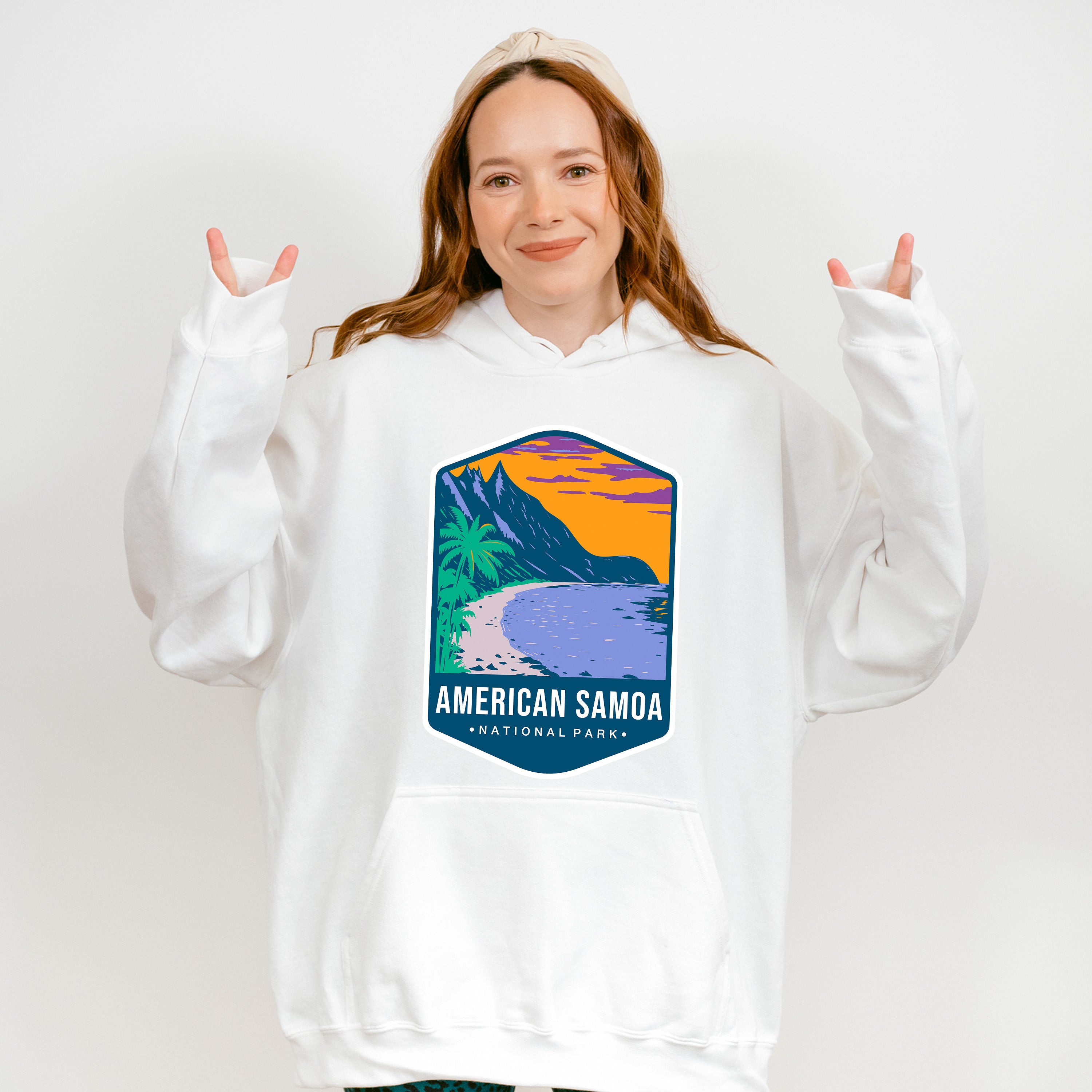 American Samoa National Park Colorful Design - National Parks Unisex Crewneck T-Shirt Sweatshirt Hoodie