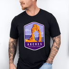 Arches National Park Colorful Design - National Parks Unisex Crewneck T-Shirt Sweatshirt Hoodie
