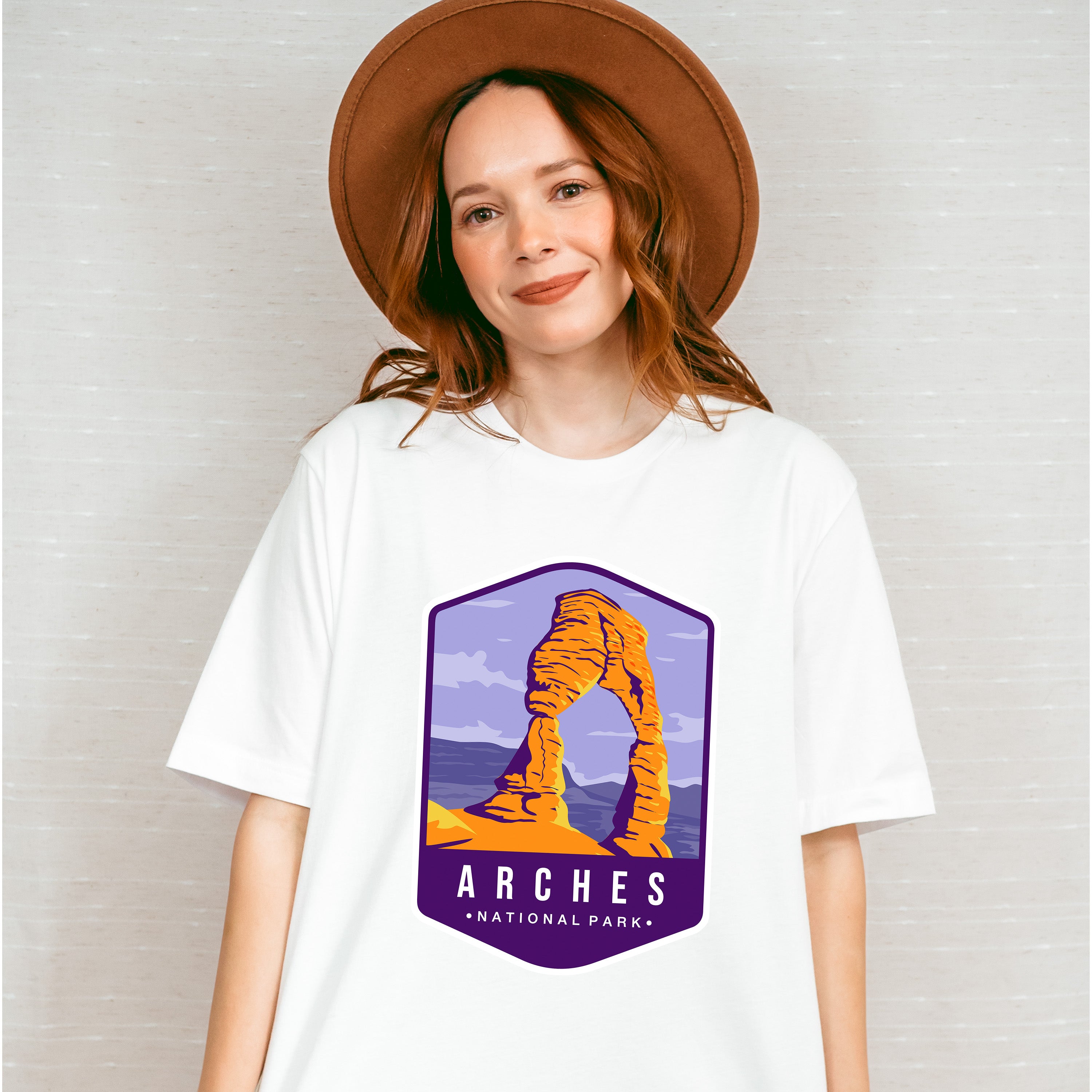 Arches National Park Colorful Design - National Parks Unisex Crewneck T-Shirt Sweatshirt Hoodie