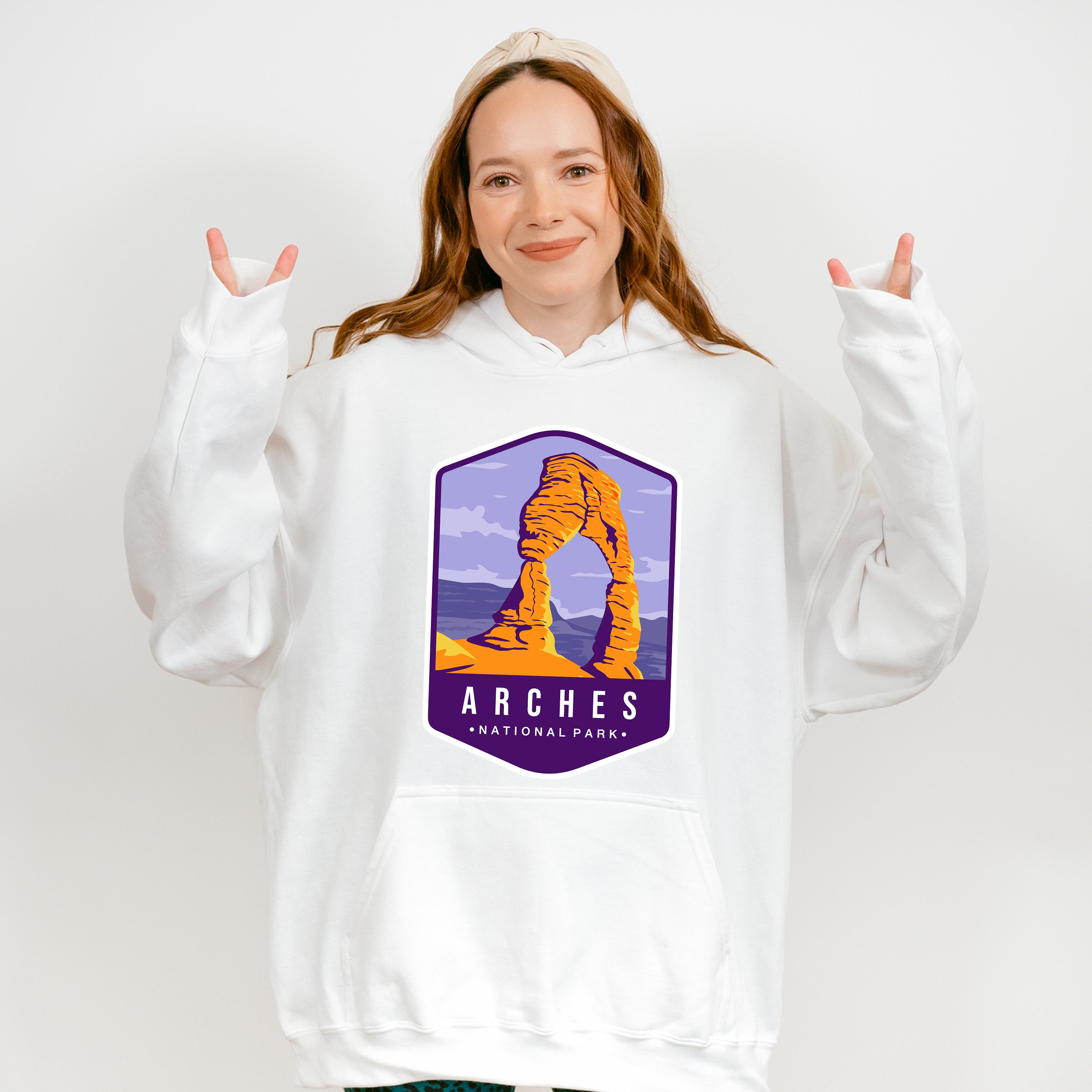 Arches National Park Colorful Design - National Parks Unisex Crewneck T-Shirt Sweatshirt Hoodie