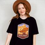 Badlands National Park Colorful Design - National Parks Unisex Crewneck T-Shirt Sweatshirt Hoodie