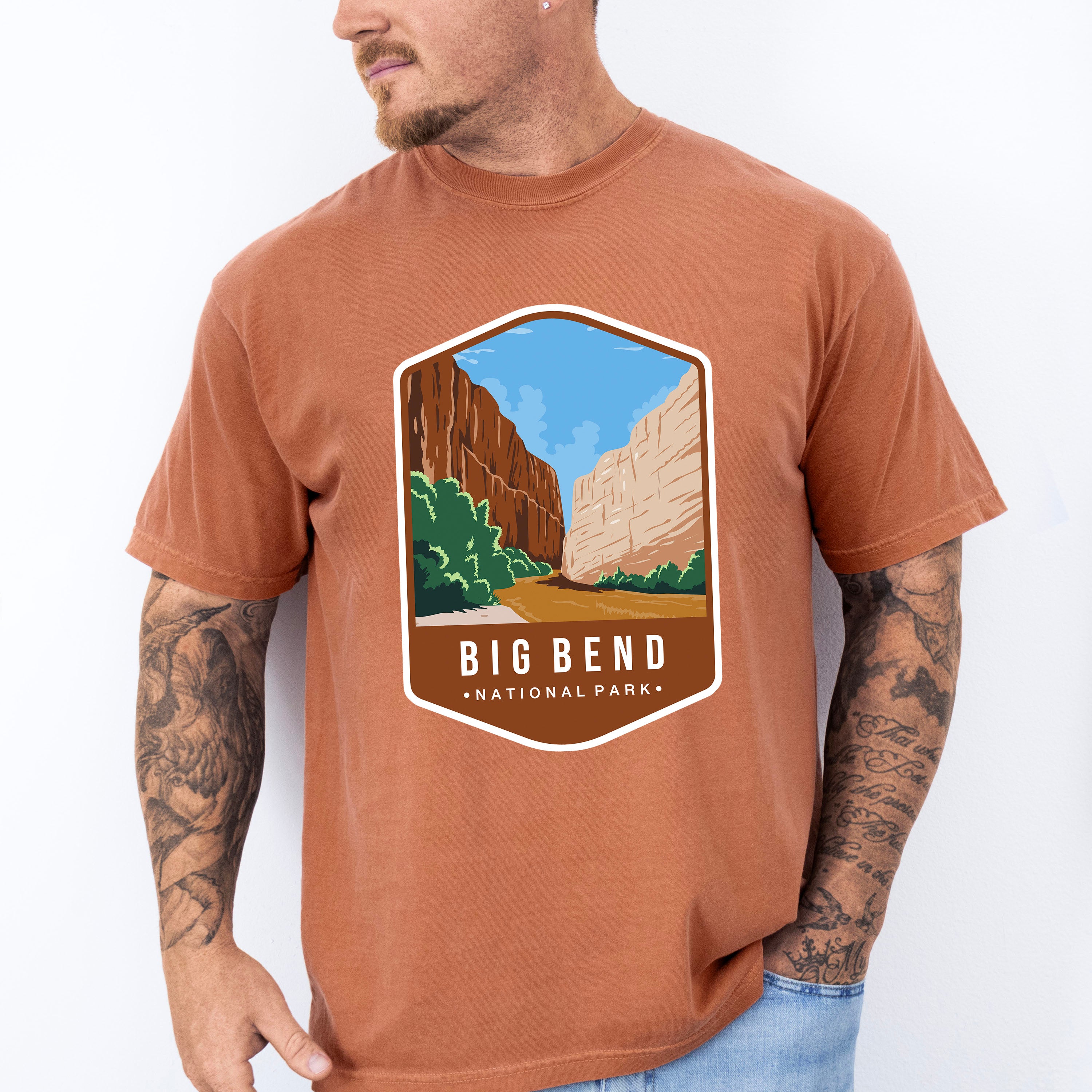 Big Bend National Park Colorful Design - National Parks Unisex Crewneck T-Shirt Sweatshirt Hoodie