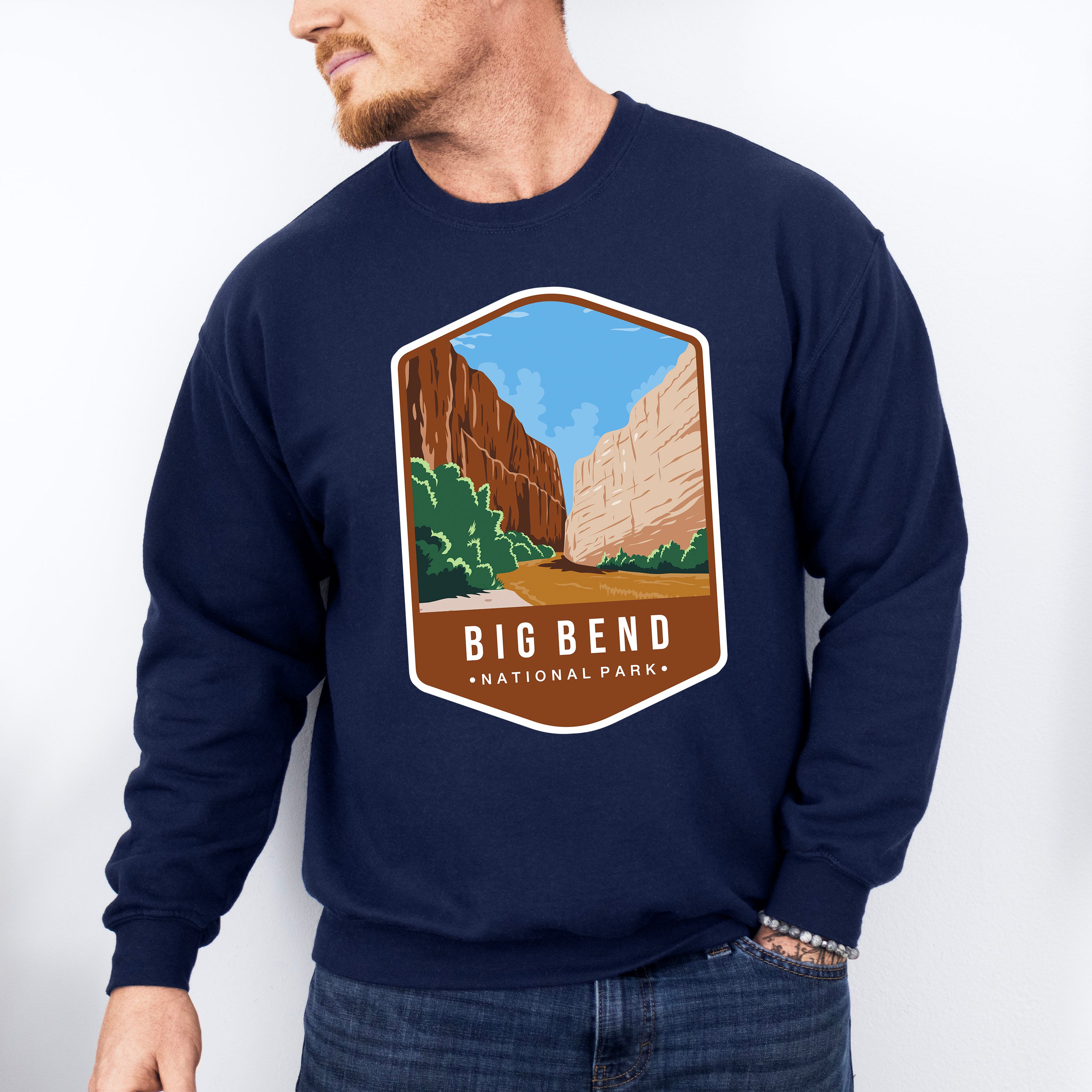 Big Bend National Park Colorful Design - National Parks Unisex Crewneck T-Shirt Sweatshirt Hoodie