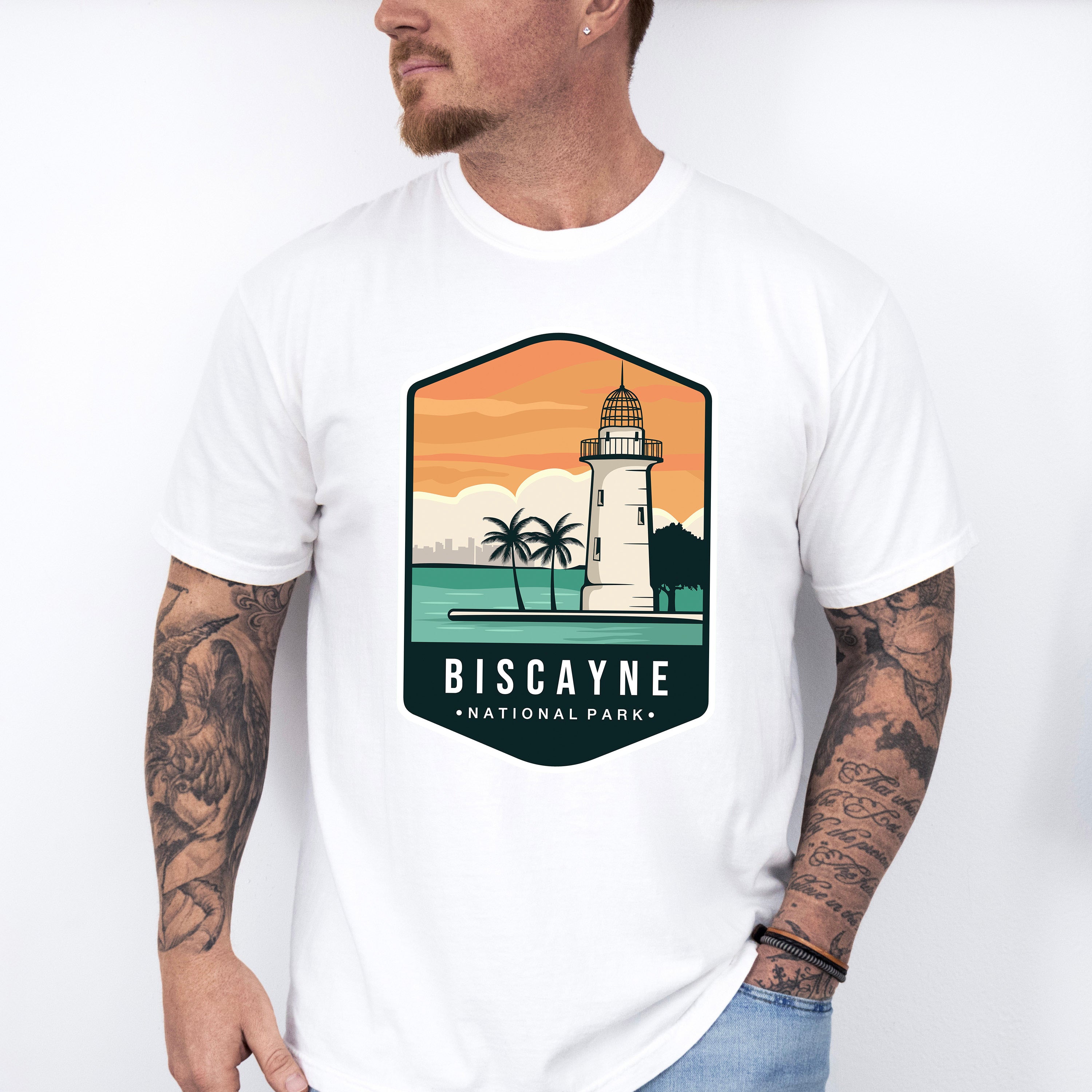Biscayne National Park Colorful Design - National Parks Unisex Crewneck T-Shirt Sweatshirt Hoodie