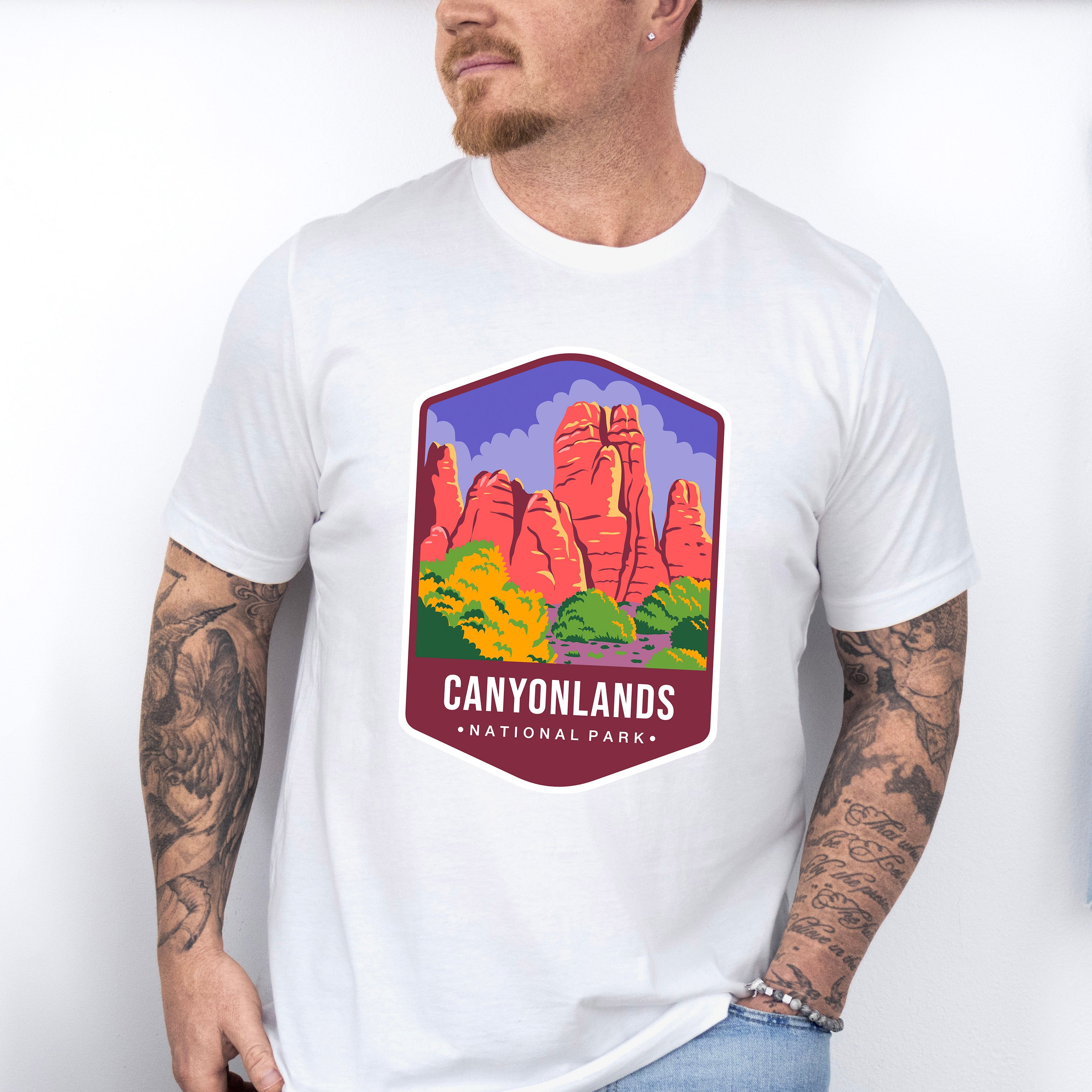 Canyonlands National Park Colorful Design - National Parks Unisex Crewneck T-Shirt Sweatshirt Hoodie
