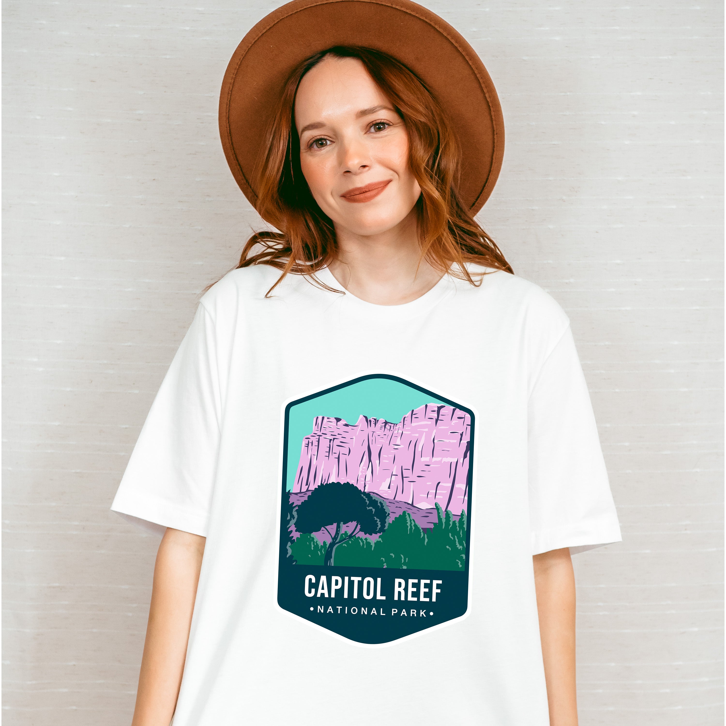 Capitol Reef National Park Colorful Design - National Parks Unisex Crewneck T-Shirt Sweatshirt Hoodie