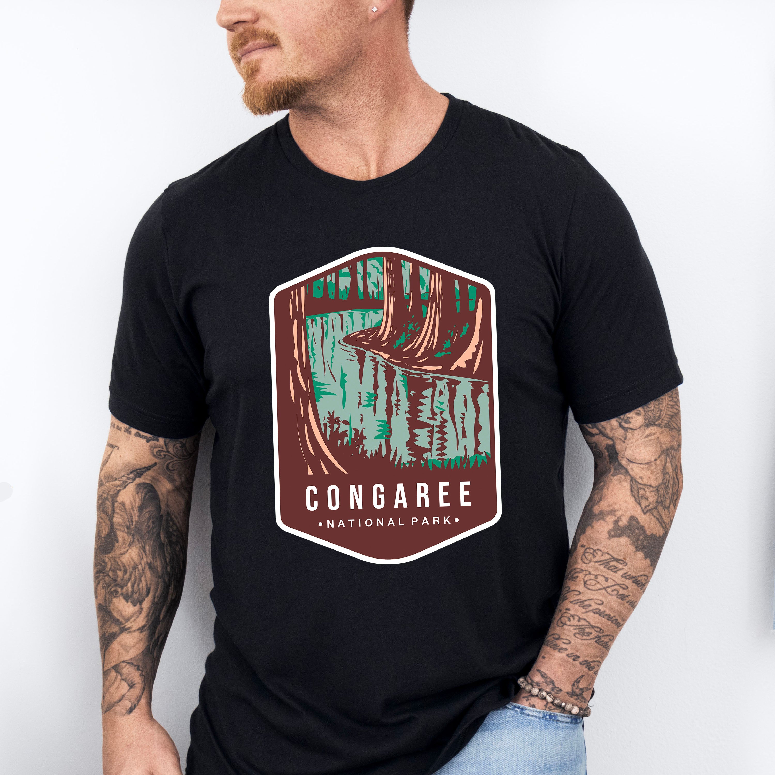 Congaree National Park Colorful Design - National Parks Unisex Crewneck T-Shirt Sweatshirt Hoodie