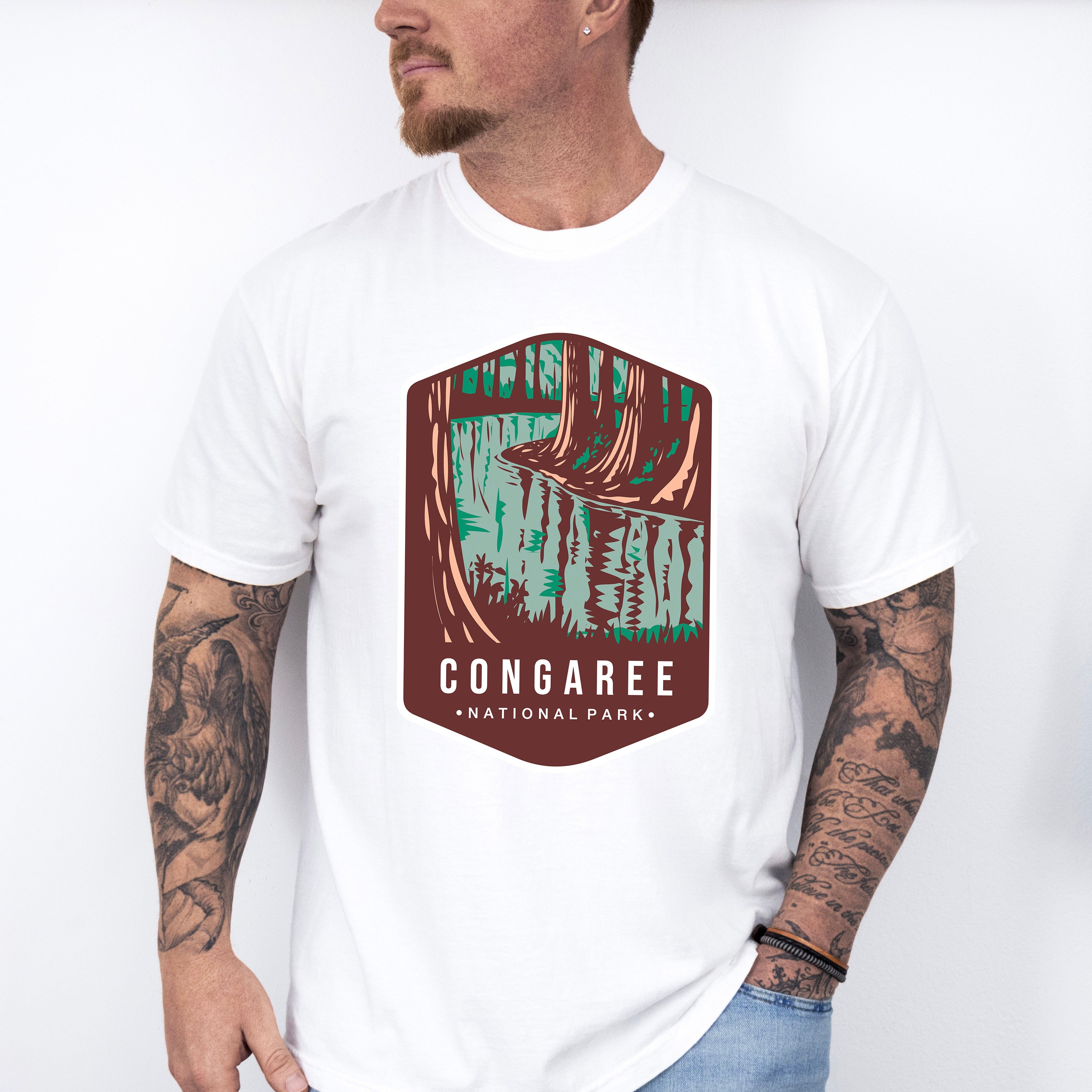 Congaree National Park Colorful Design - National Parks Unisex Crewneck T-Shirt Sweatshirt Hoodie