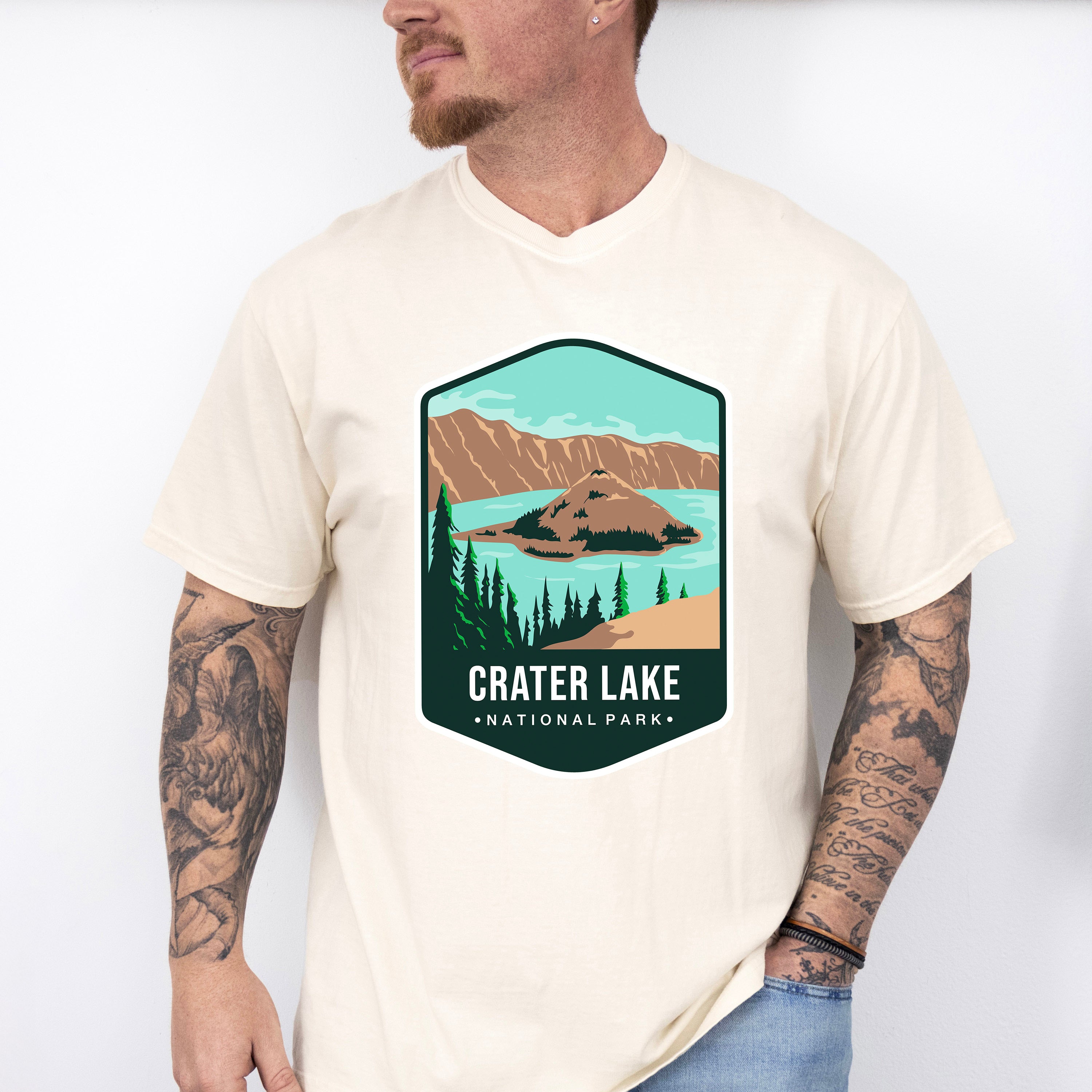 Crater Lake National Park Colorful Design - National Parks Unisex Crewneck T-Shirt Sweatshirt Hoodie