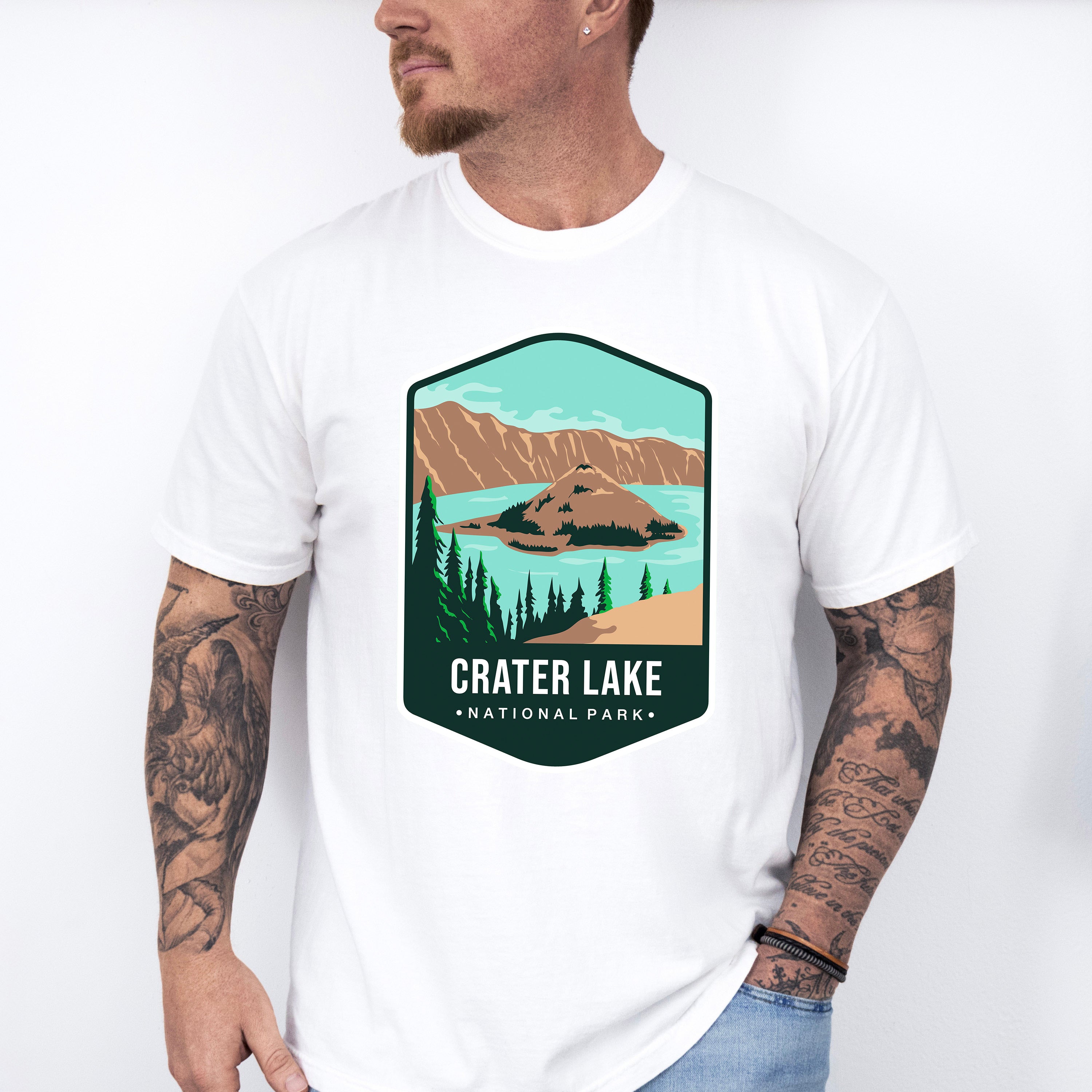 Crater Lake National Park Colorful Design - National Parks Unisex Crewneck T-Shirt Sweatshirt Hoodie