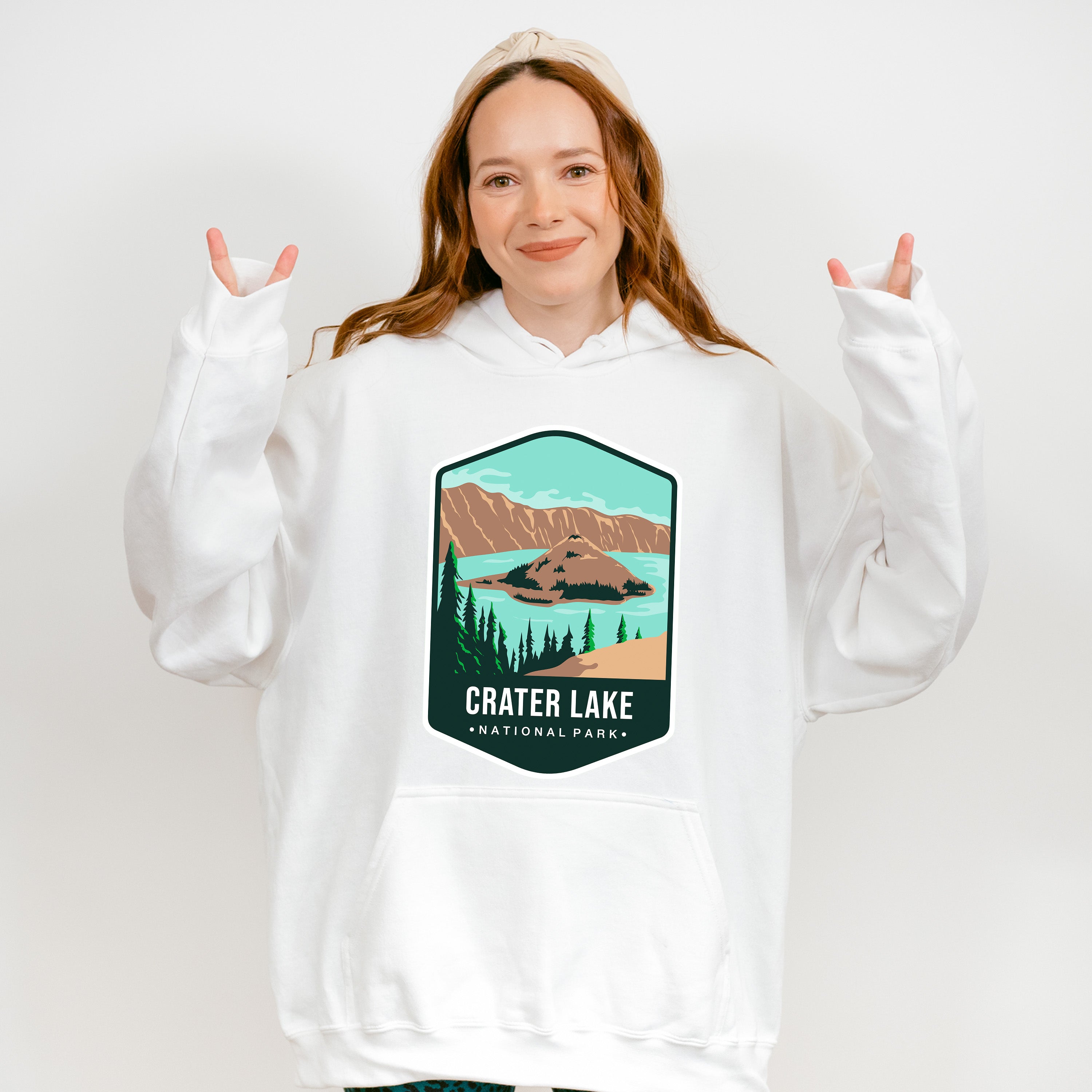 Crater Lake National Park Colorful Design - National Parks Unisex Crewneck T-Shirt Sweatshirt Hoodie
