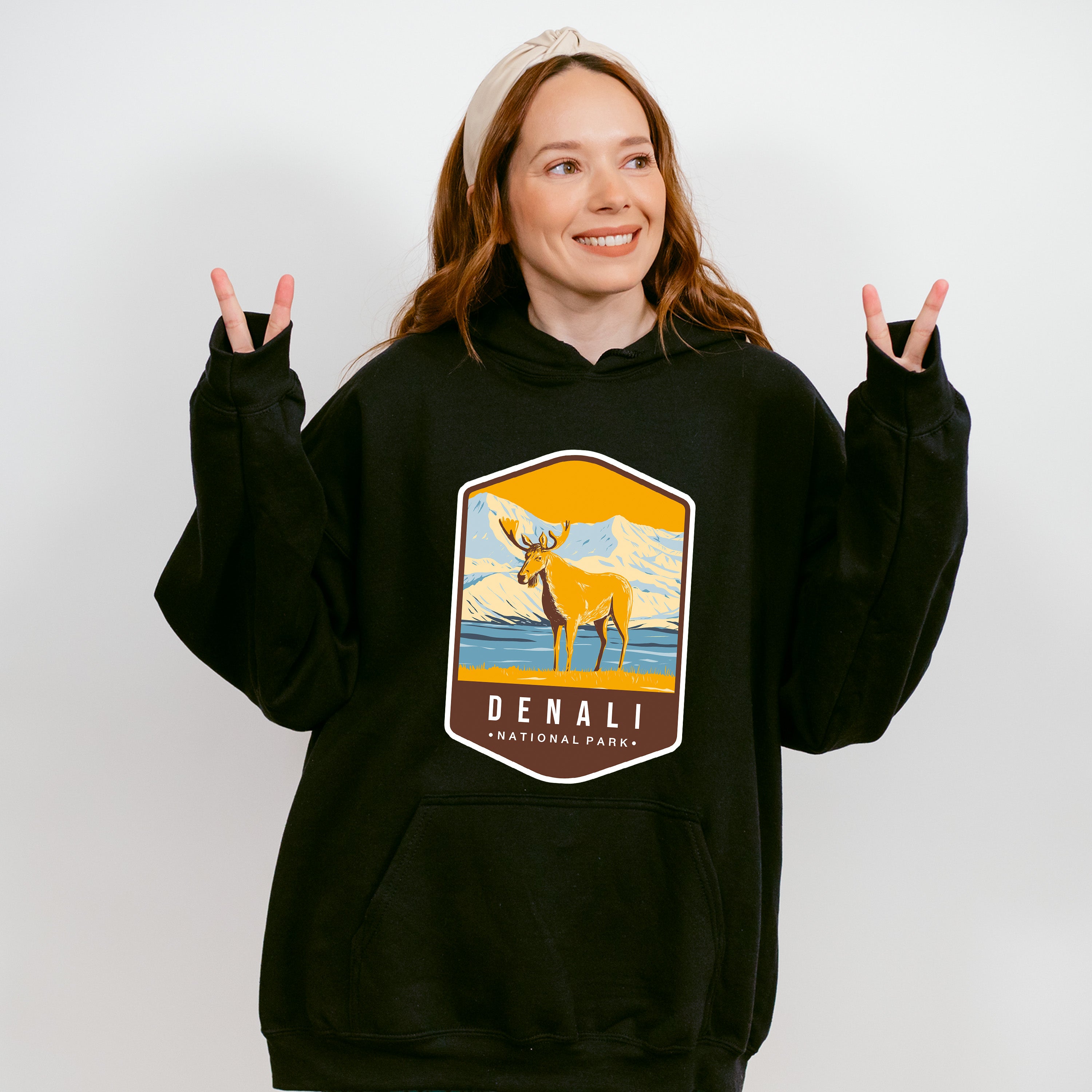 Denali National Park Colorful Design - National Parks Unisex Crewneck T-Shirt Sweatshirt Hoodie