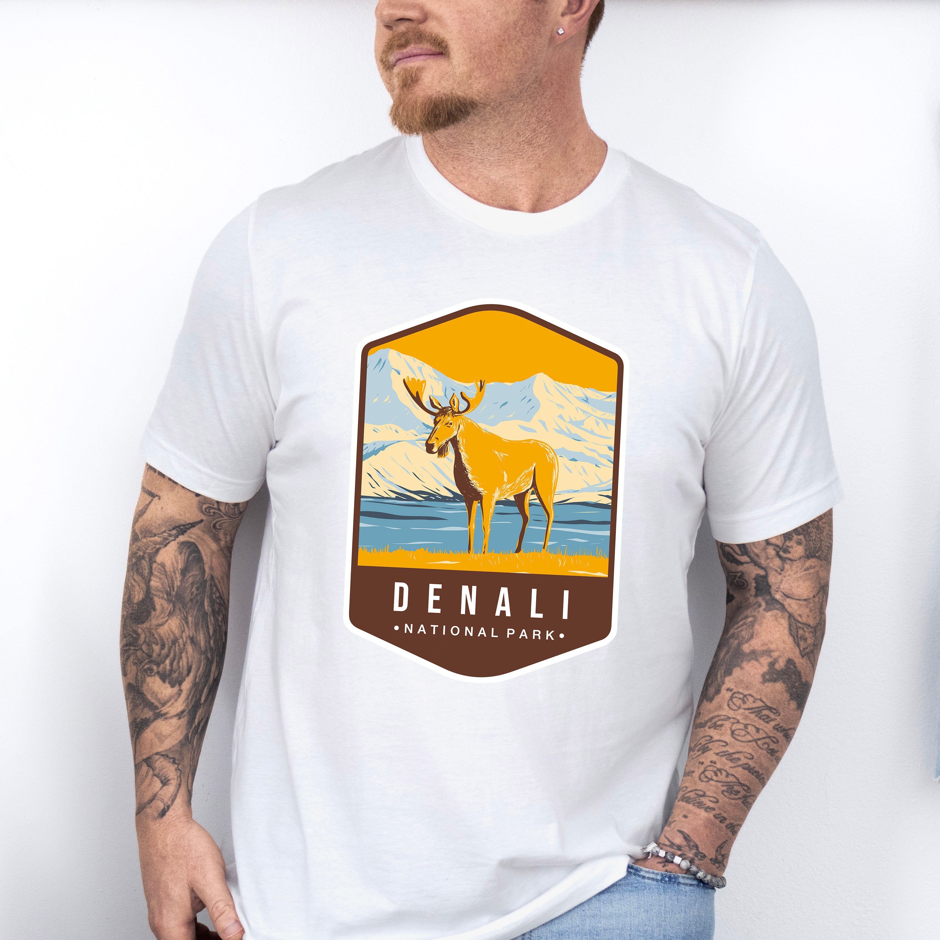 Denali National Park Colorful Design - National Parks Unisex Crewneck T-Shirt Sweatshirt Hoodie