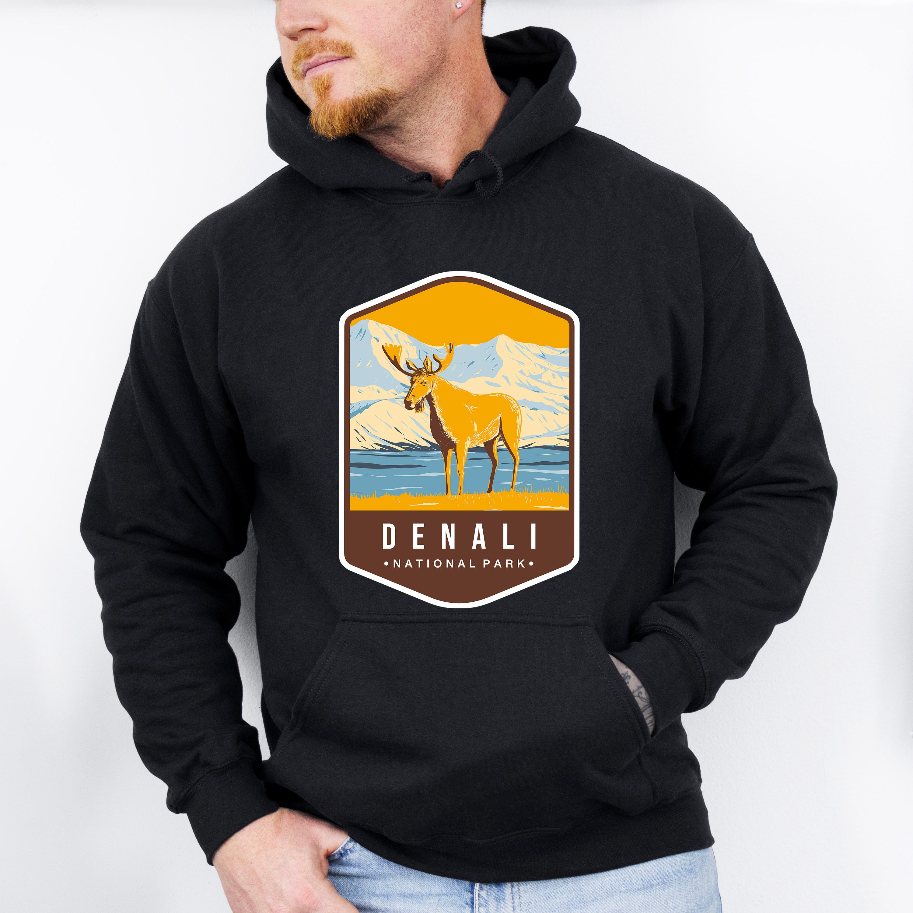 Denali National Park Colorful Design - National Parks Unisex Crewneck T-Shirt Sweatshirt Hoodie