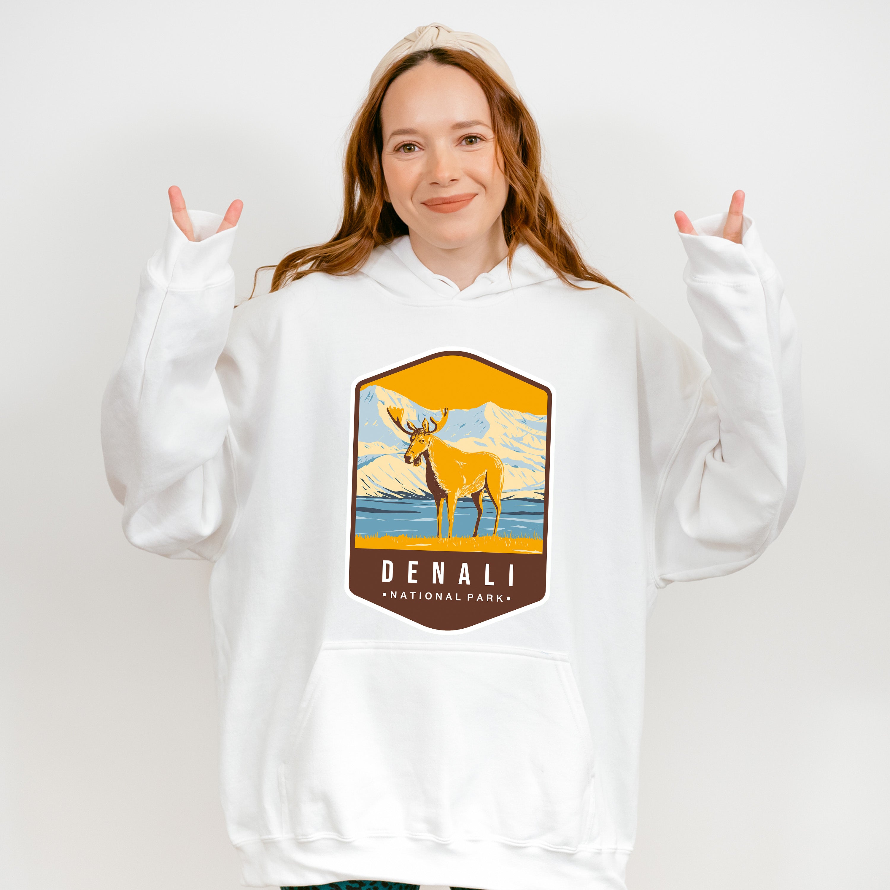 Denali National Park Colorful Design - National Parks Unisex Crewneck T-Shirt Sweatshirt Hoodie
