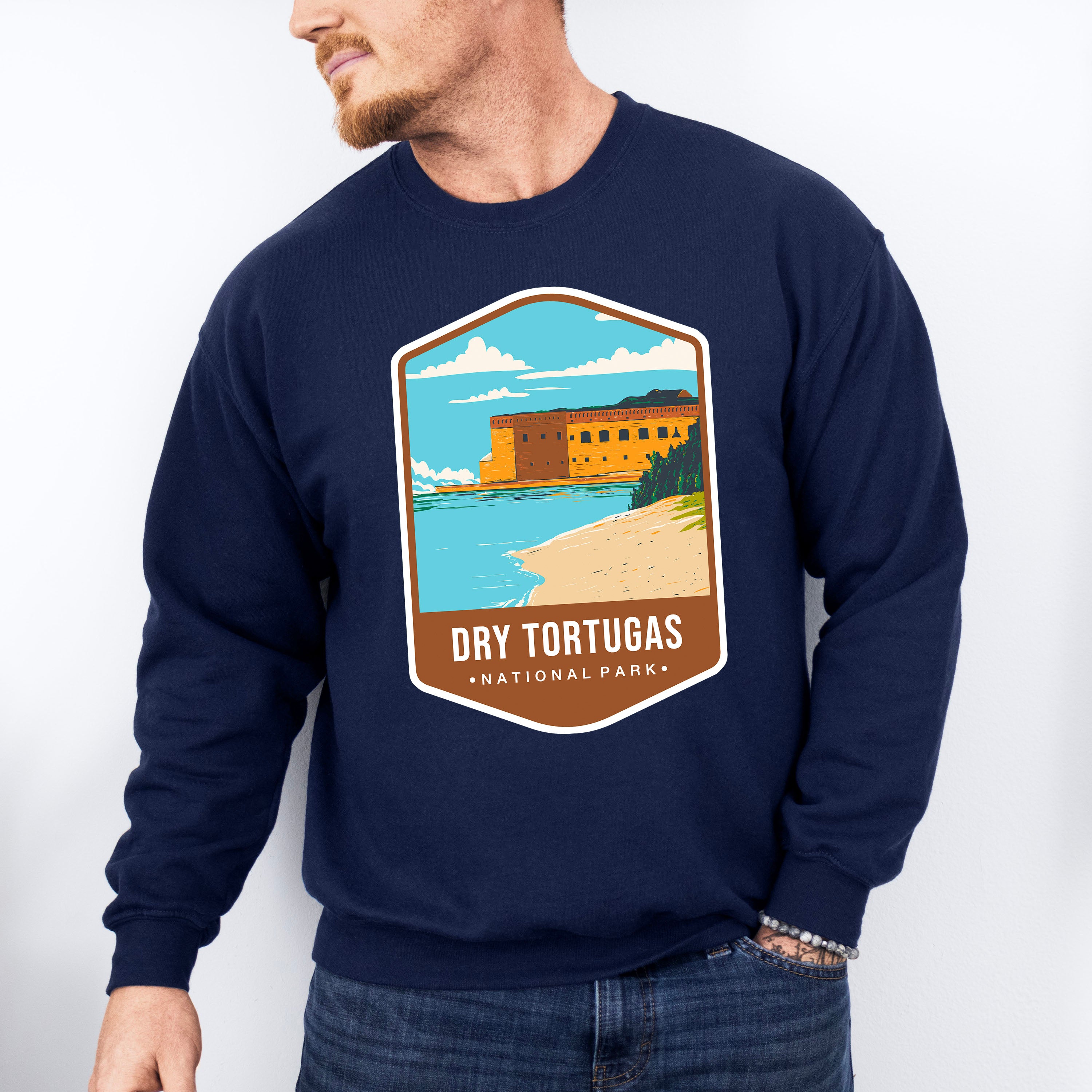Dry Tortugas National Park Colorful Design - National Parks Unisex Crewneck T-Shirt Sweatshirt Hoodie