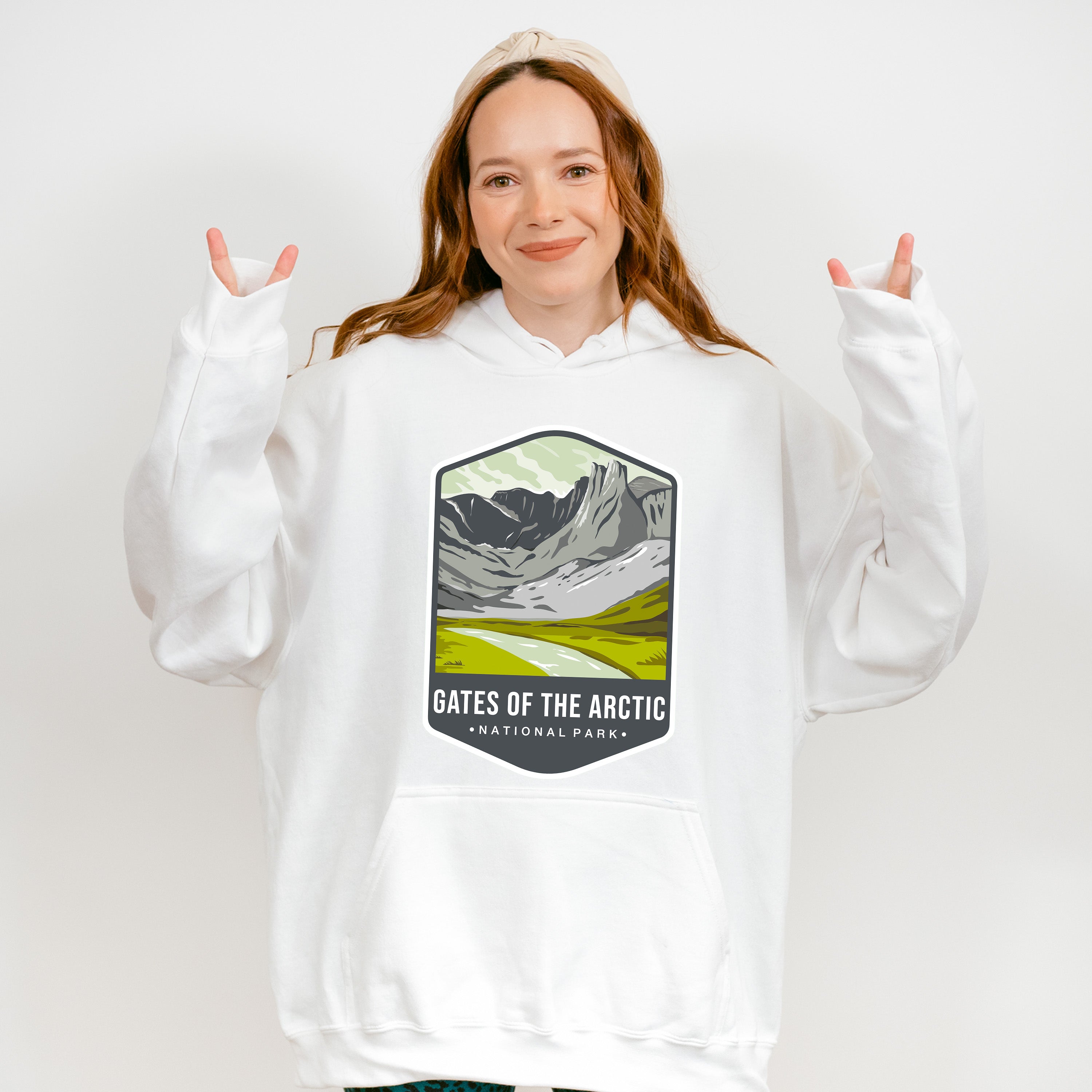 Gates Of The Arctic National Park Colorful Design - National Parks Unisex Crewneck T-Shirt Sweatshirt Hoodie