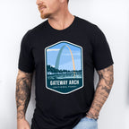 Gateway Arch National Park Colorful Design - National Parks Unisex Crewneck T-Shirt Sweatshirt Hoodie