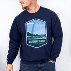Gateway Arch National Park Colorful Design - National Parks Unisex Crewneck T-Shirt Sweatshirt Hoodie