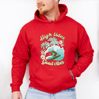 High Tides Good Vibes Design - Summer Theme Unisex Crewneck T-Shirt Sweatshirt Hoodie