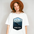 Grand Teton National Park Colorful Design - National Parks Unisex Crewneck T-Shirt Sweatshirt Hoodie