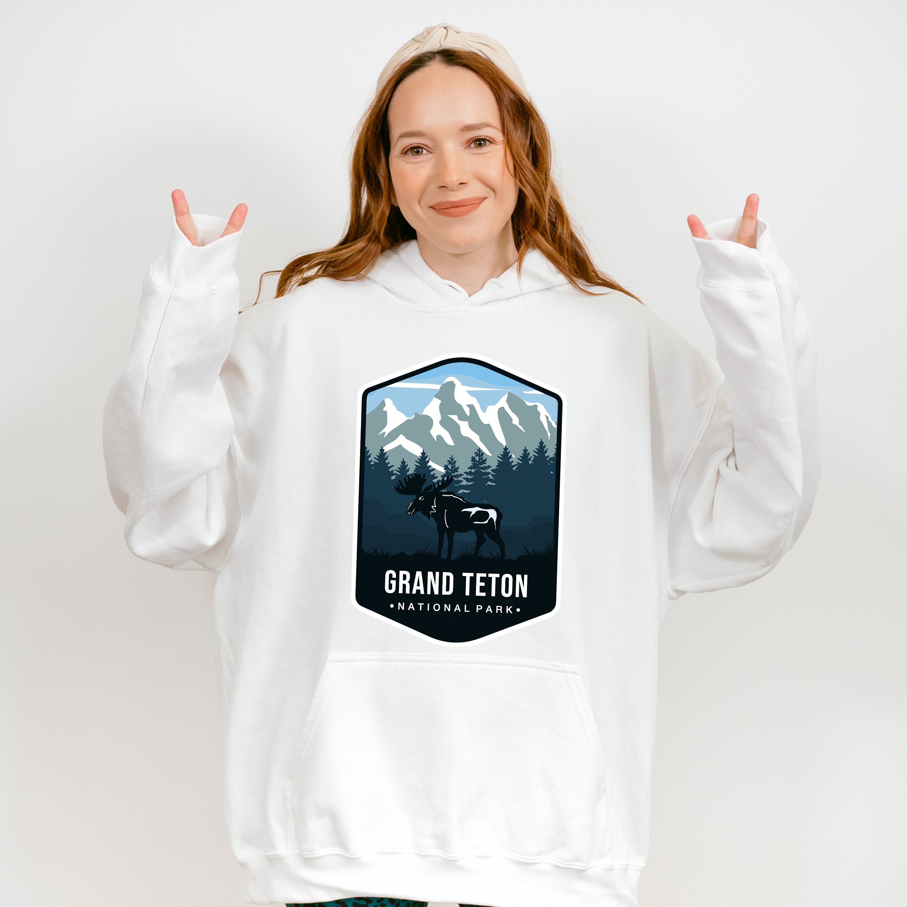 Grand Teton National Park Colorful Design - National Parks Unisex Crewneck T-Shirt Sweatshirt Hoodie