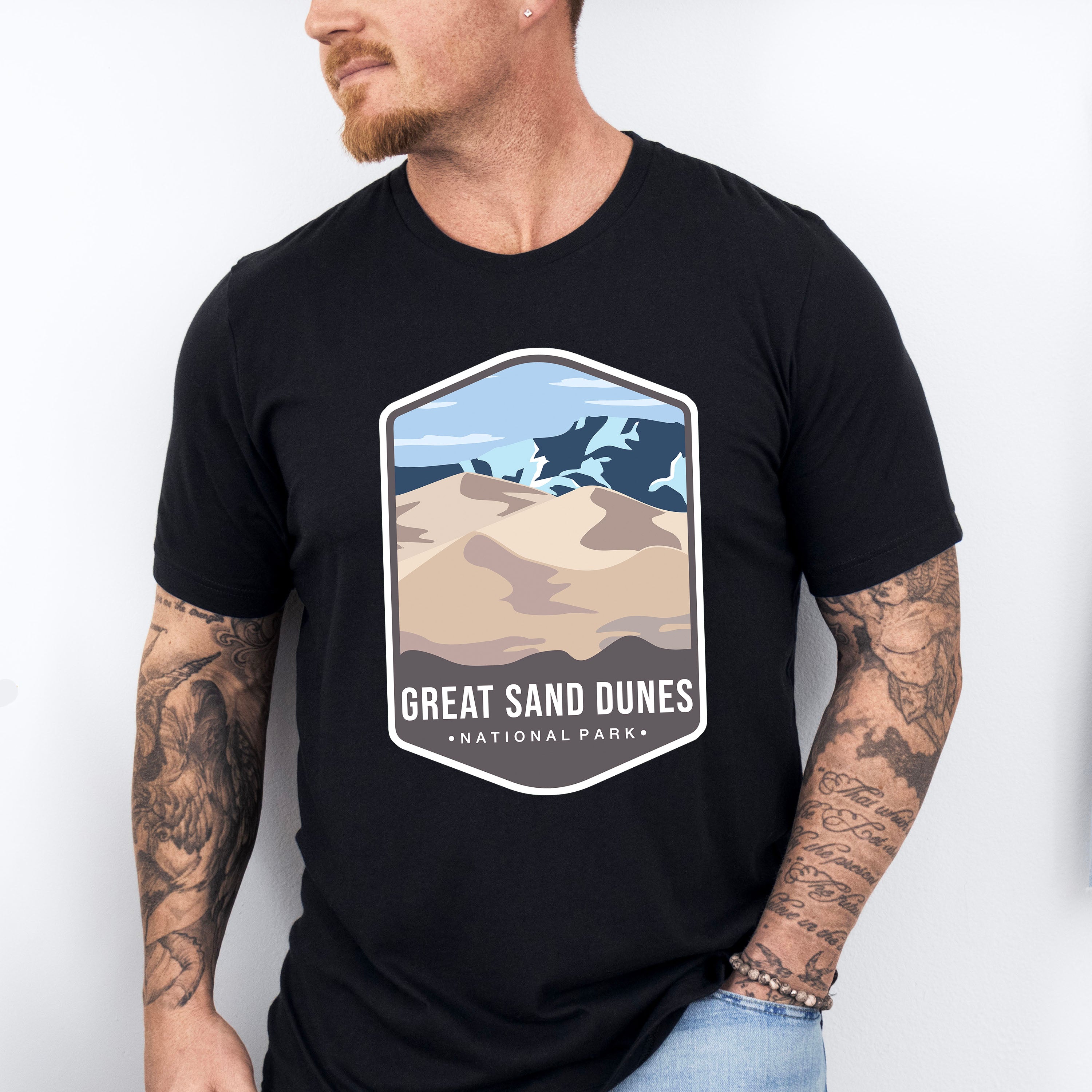 Great Sand Dunes National Park Colorful Design - National Parks Unisex Crewneck T-Shirt Sweatshirt Hoodie