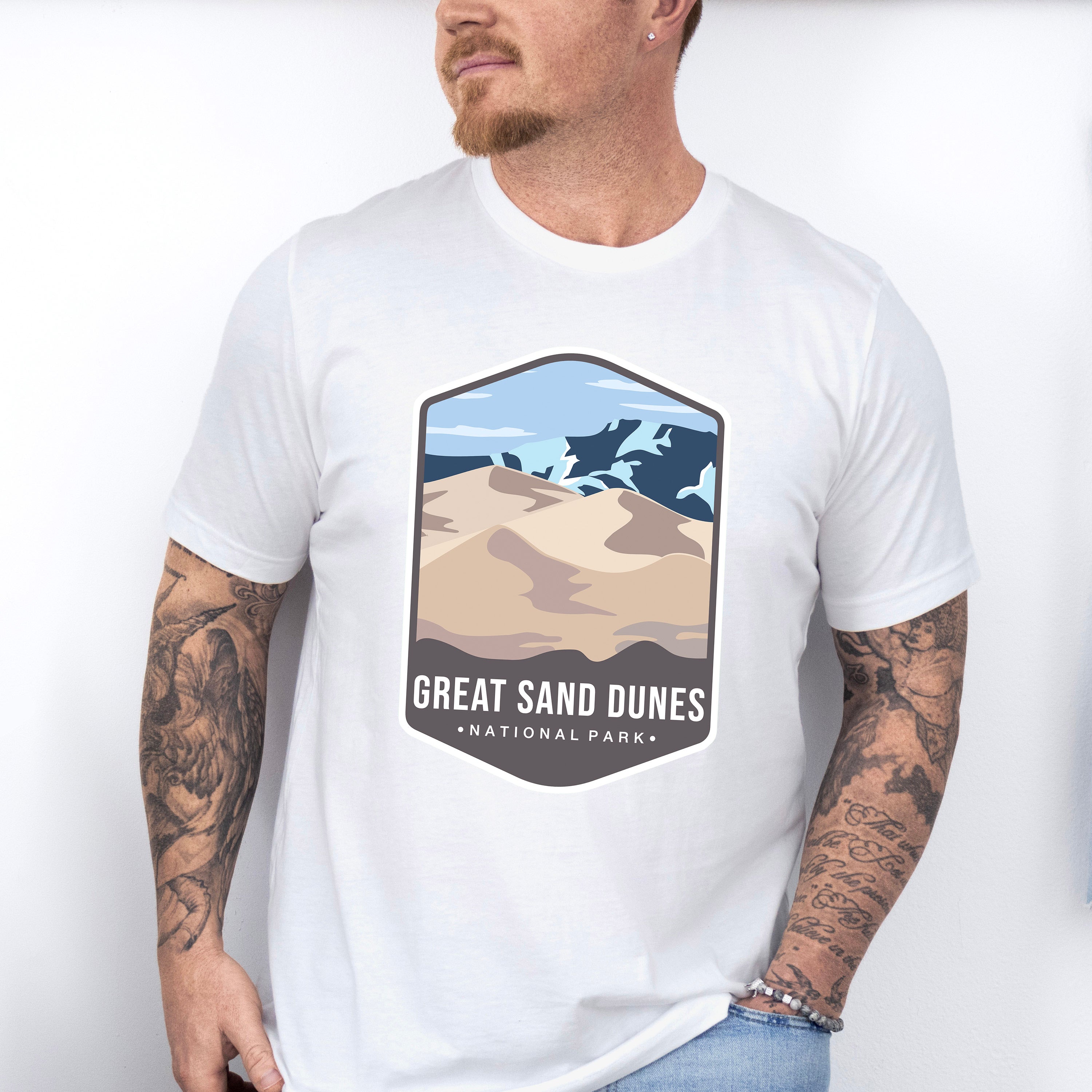 Great Sand Dunes National Park Colorful Design - National Parks Unisex Crewneck T-Shirt Sweatshirt Hoodie