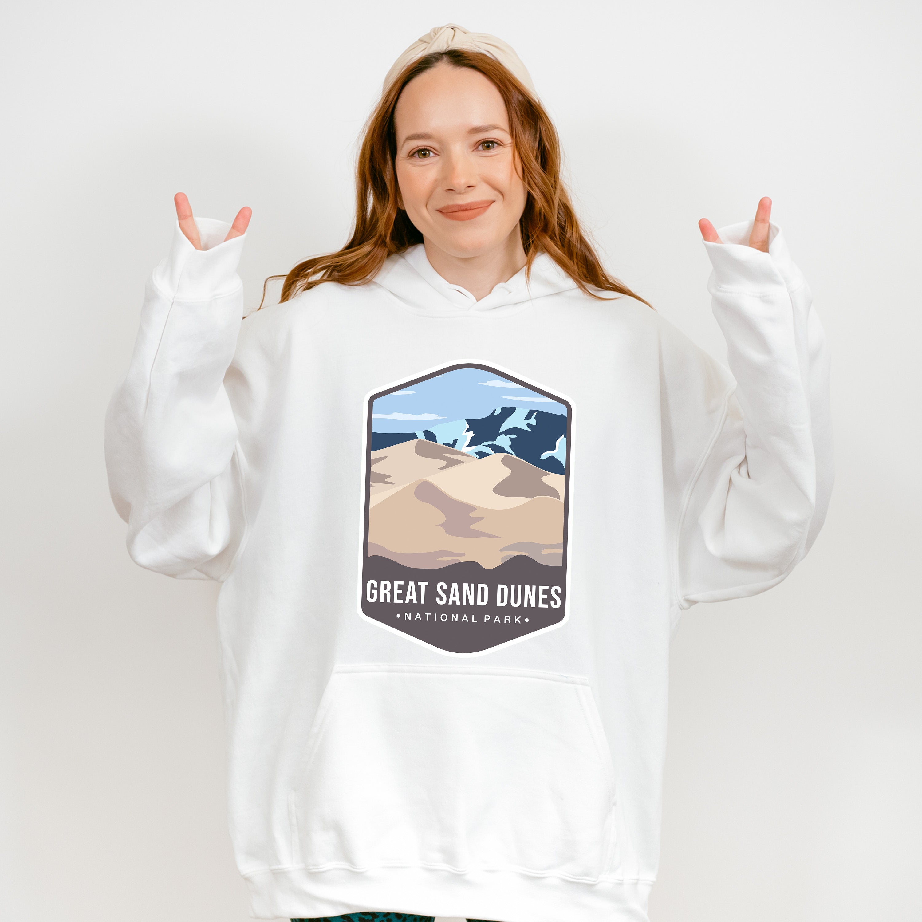 Great Sand Dunes National Park Colorful Design - National Parks Unisex Crewneck T-Shirt Sweatshirt Hoodie